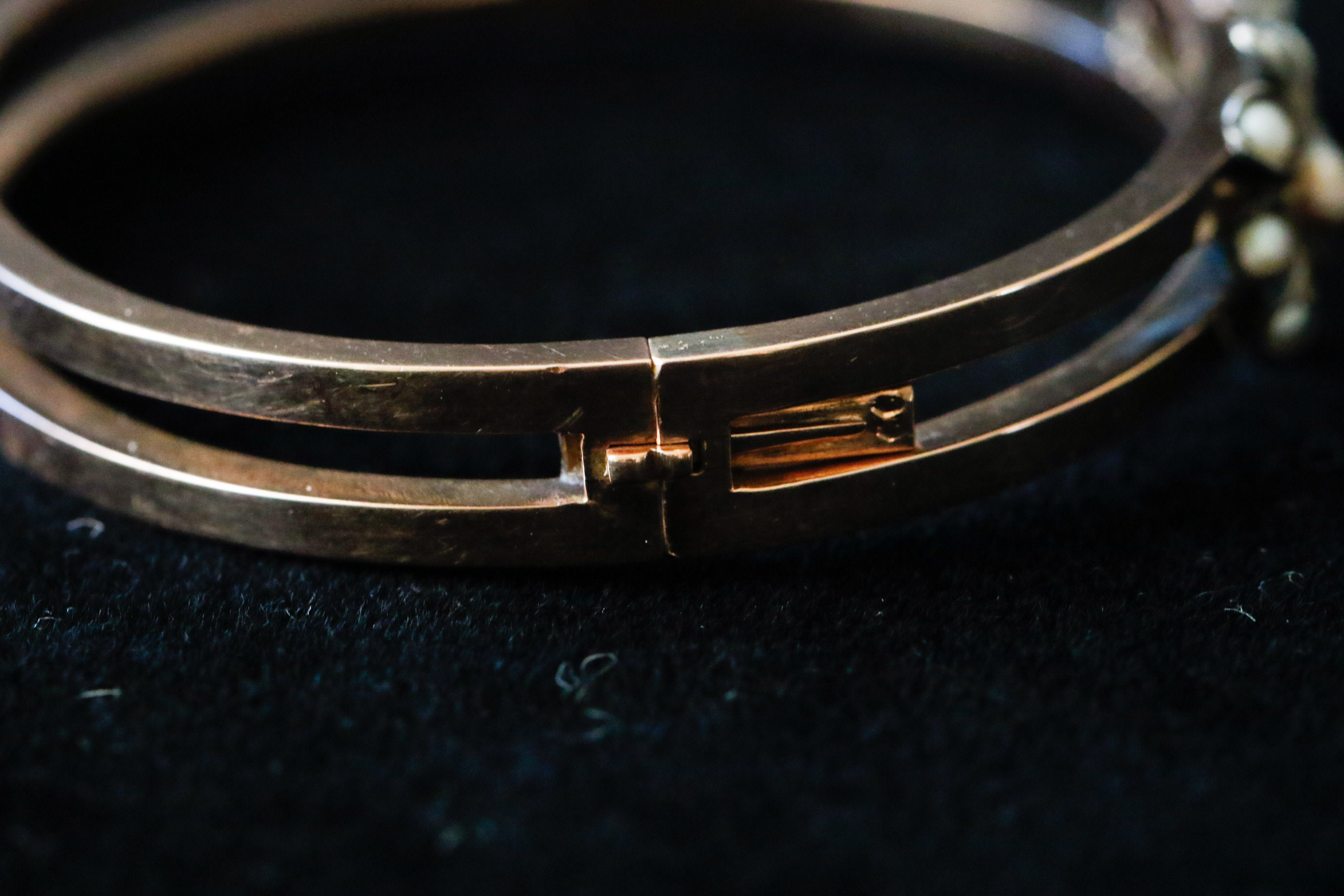 14K Rose Gold Bangle with 10K Rose Gold Ring