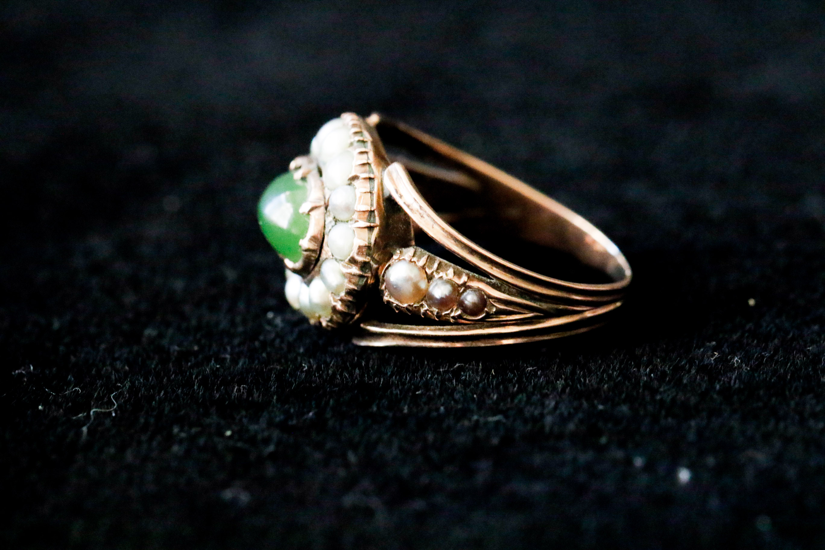 14K Rose Gold Bangle with 10K Rose Gold Ring