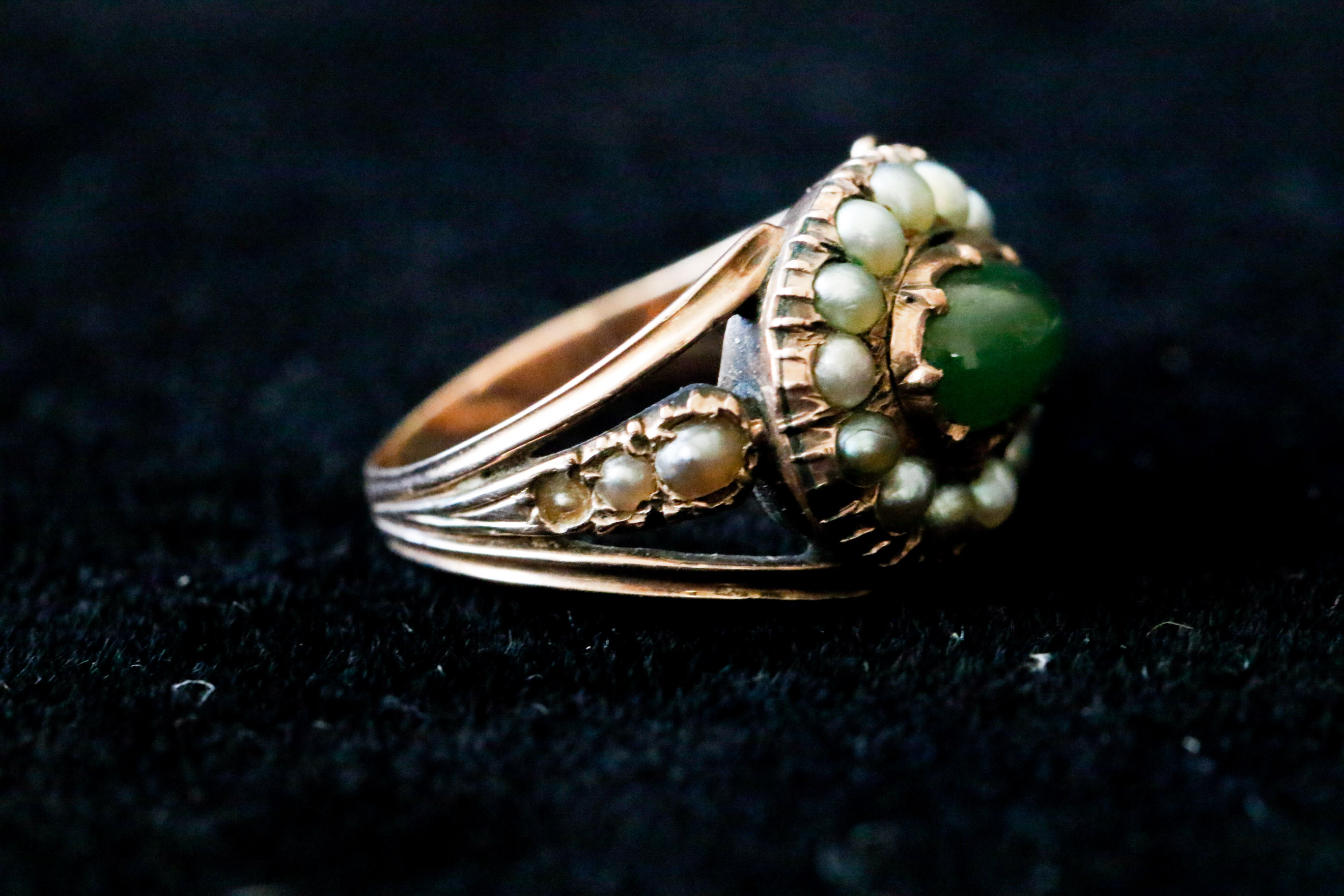 14K Rose Gold Bangle with 10K Rose Gold Ring