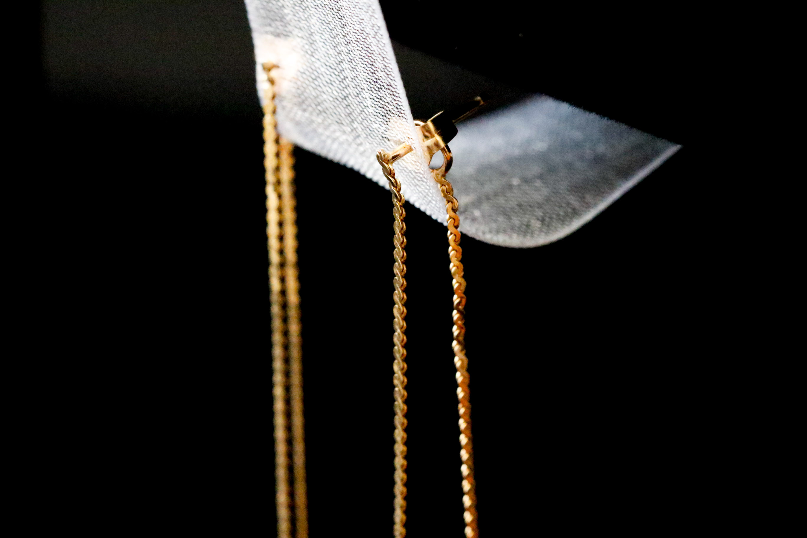 14K Yellow Gold Double Rope Dangle Earrings