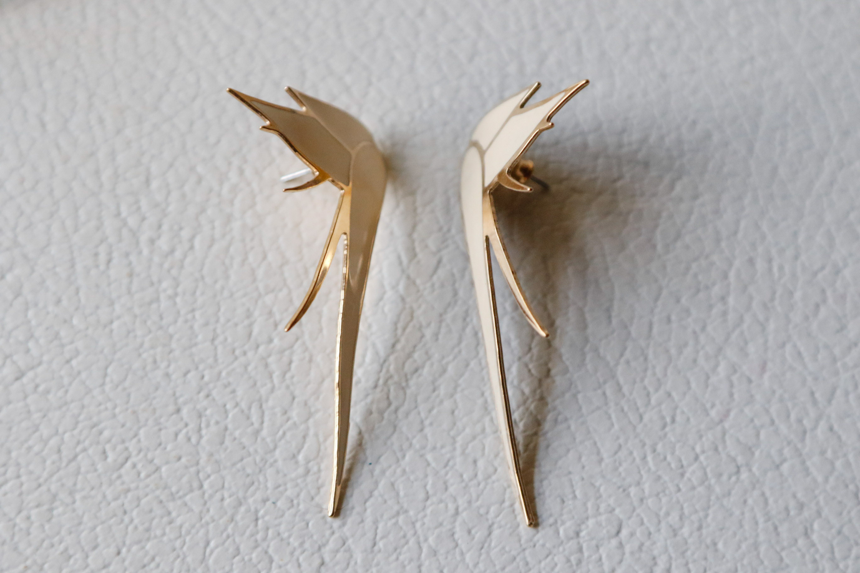 Collection of Vintage Goldtone Enamel Earrings