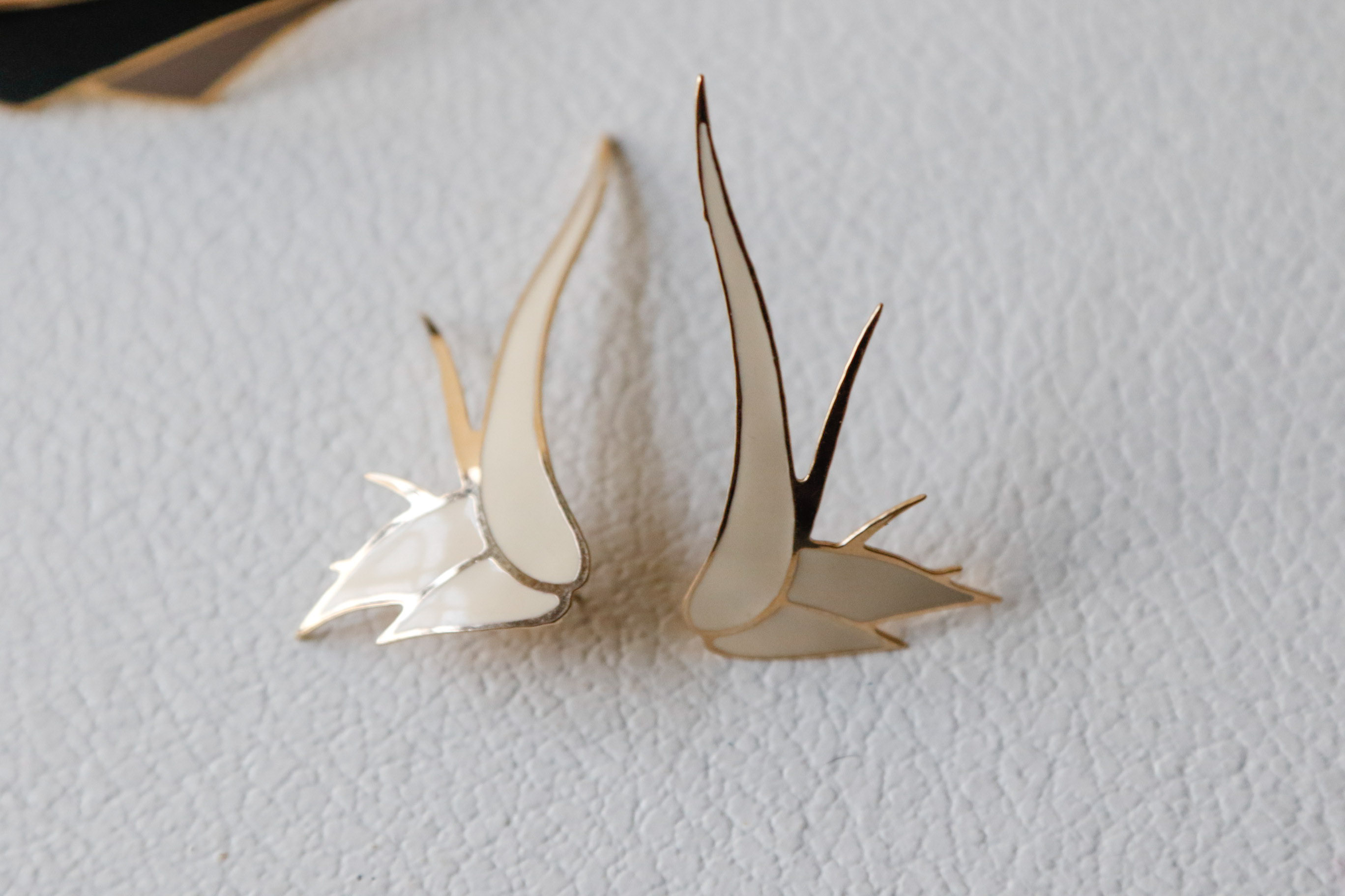 Collection of Vintage Goldtone Enamel Earrings