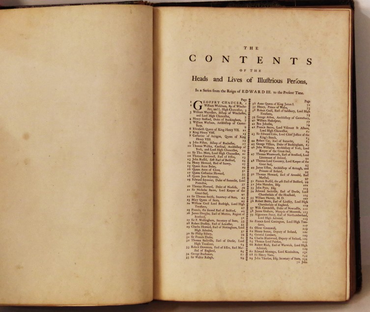 1756 'The Heads of Illustrious Persons' Ed. John Knapton