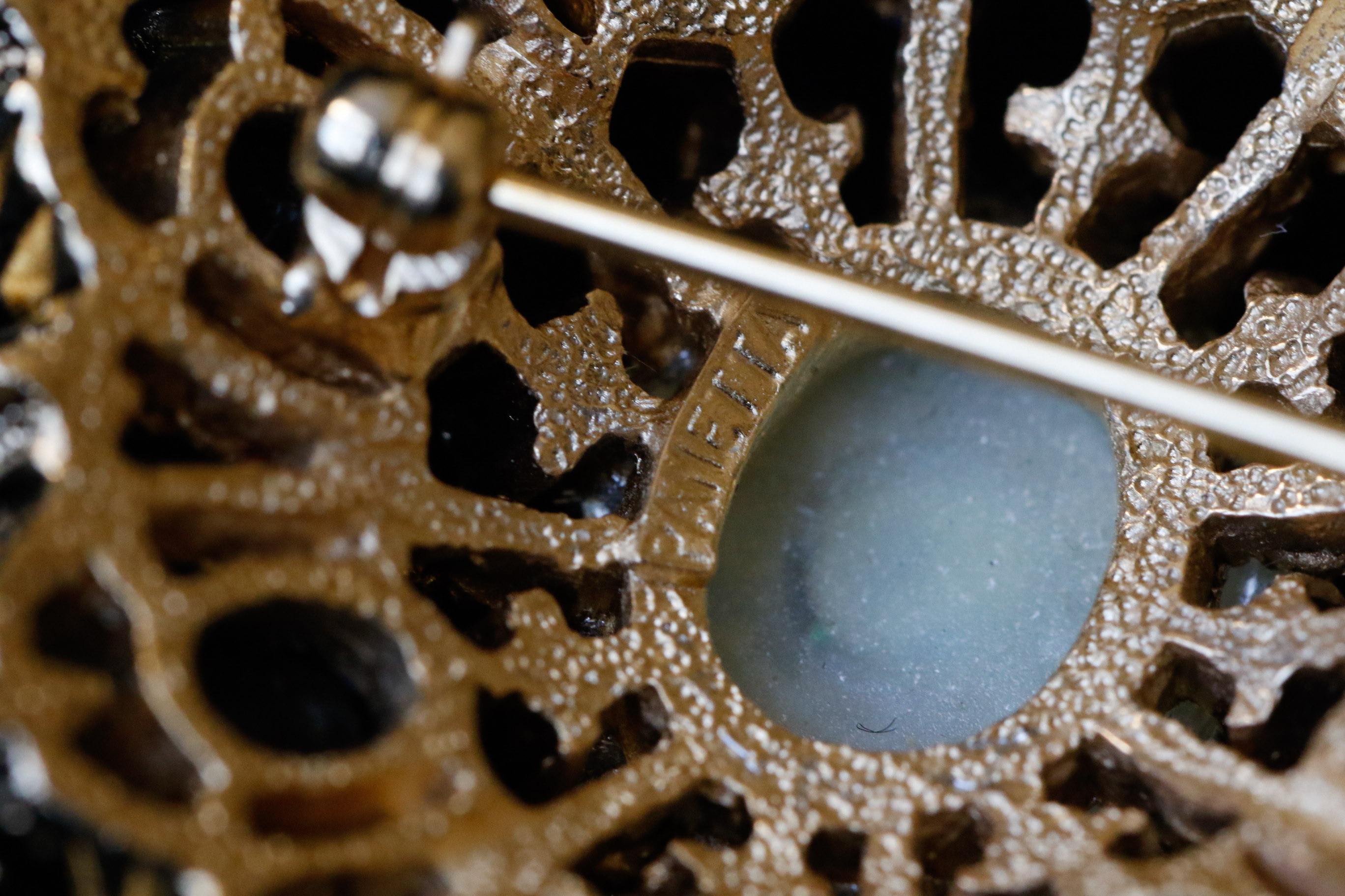 Trio of Vintage Colored Rhinestone Brooches