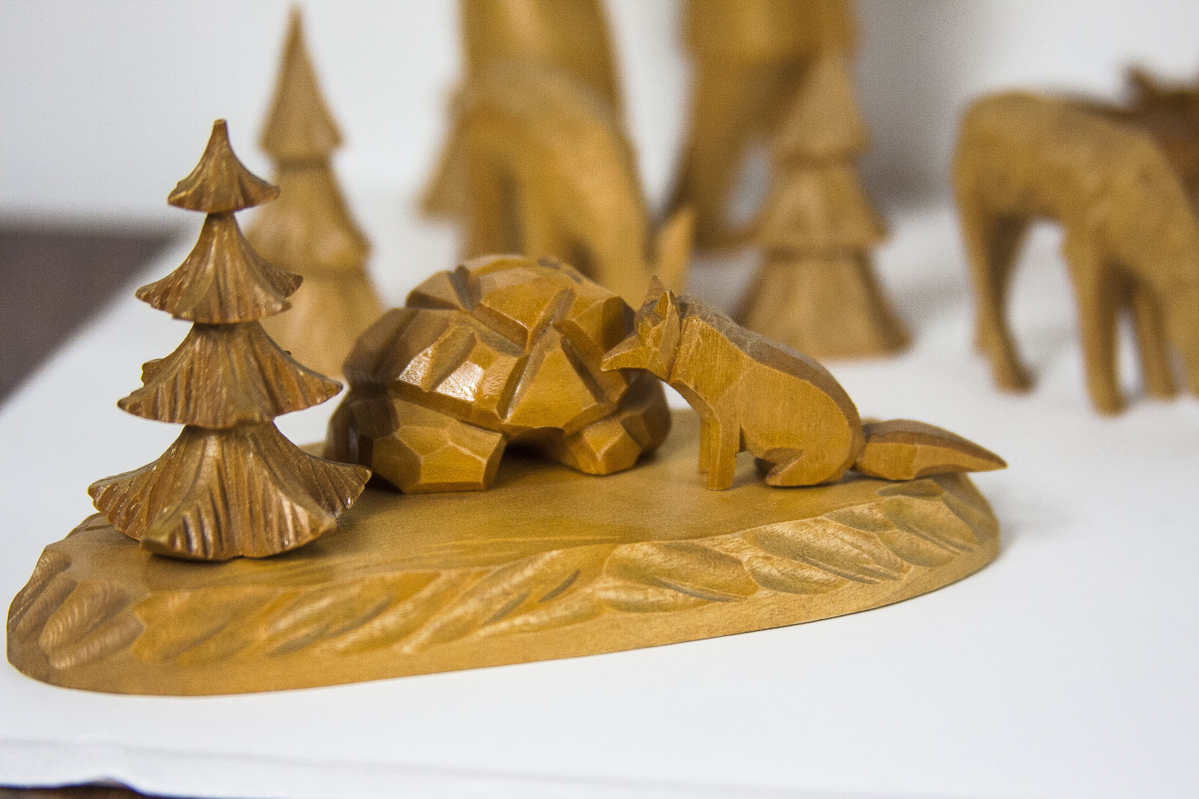 Handcrafted German Woodland Figurines