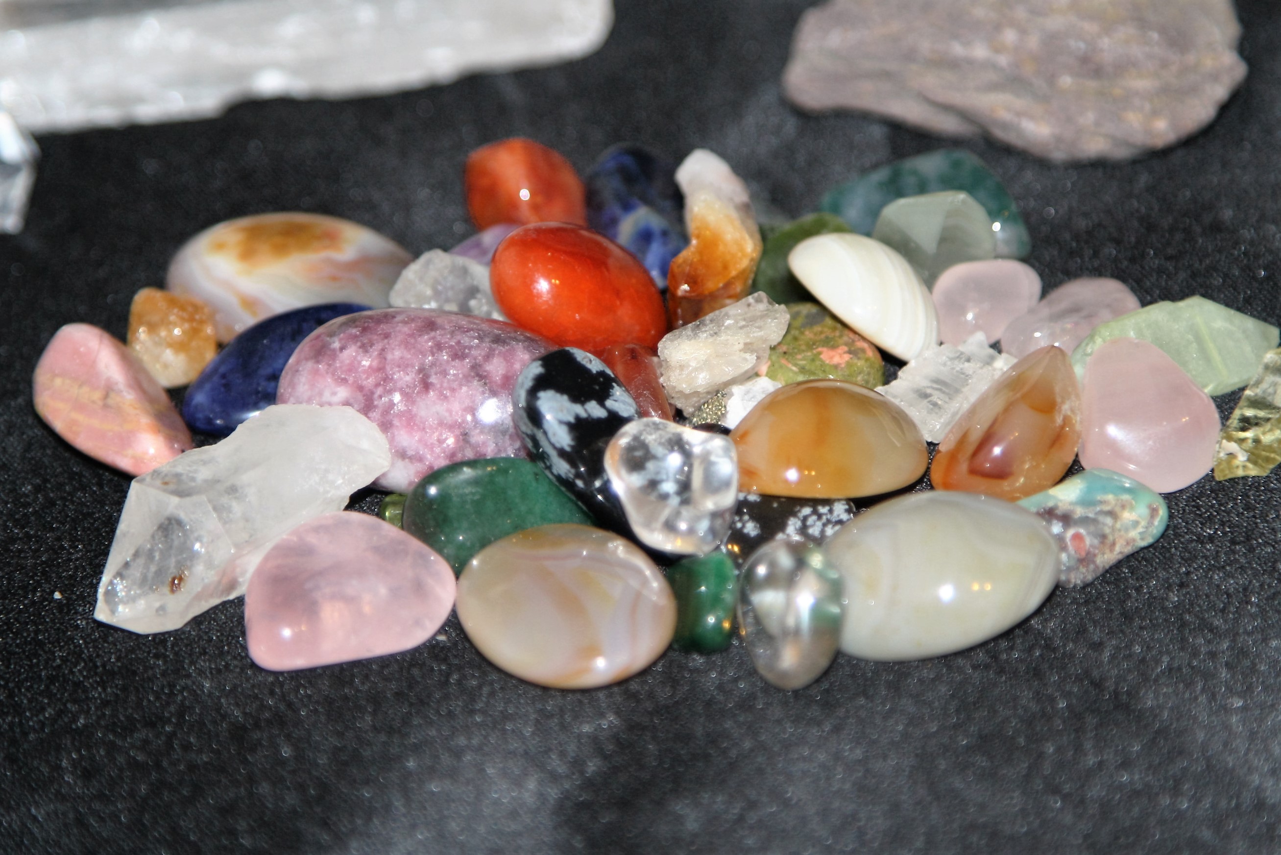 Impressive Collection of Tarot Cards, Books, Specimens & Crystals