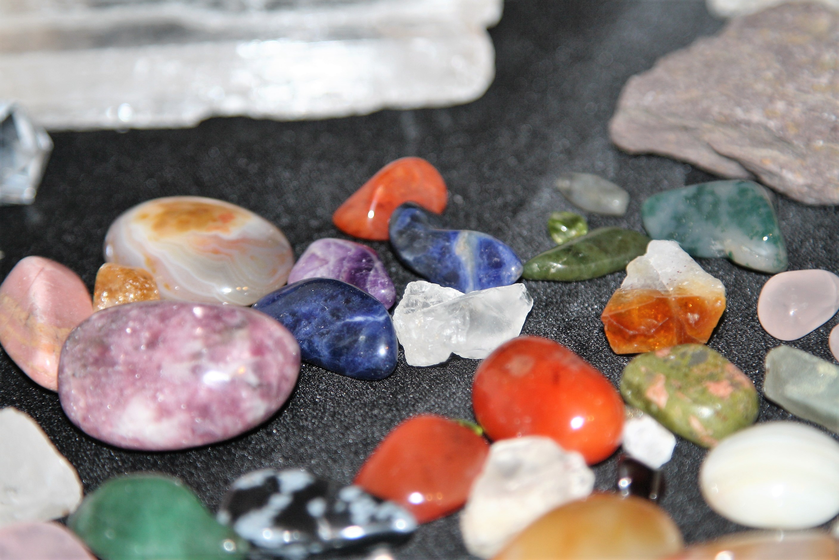 Impressive Collection of Tarot Cards, Books, Specimens & Crystals