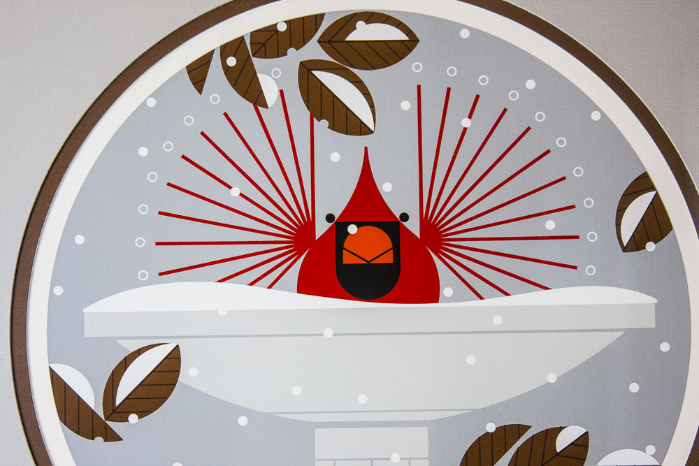 "Bir-r-r-r-r-r-r-r-d Bath"  1984 Serigraph by Charley Harper