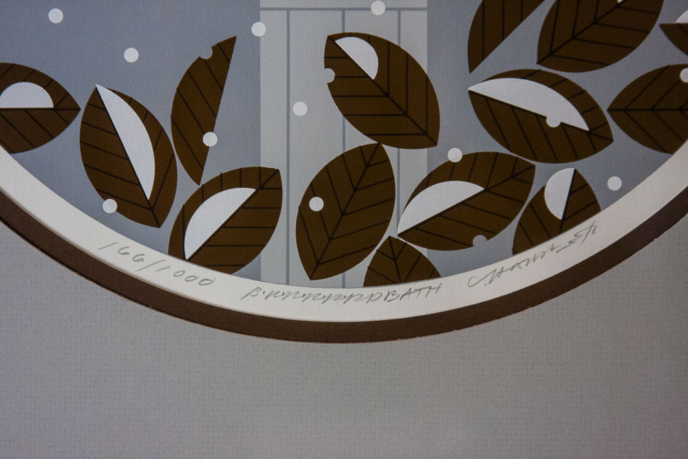 "Bir-r-r-r-r-r-r-r-d Bath"  1984 Serigraph by Charley Harper