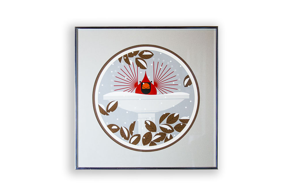 "Bir-r-r-r-r-r-r-r-d Bath"  1984 Serigraph by Charley Harper