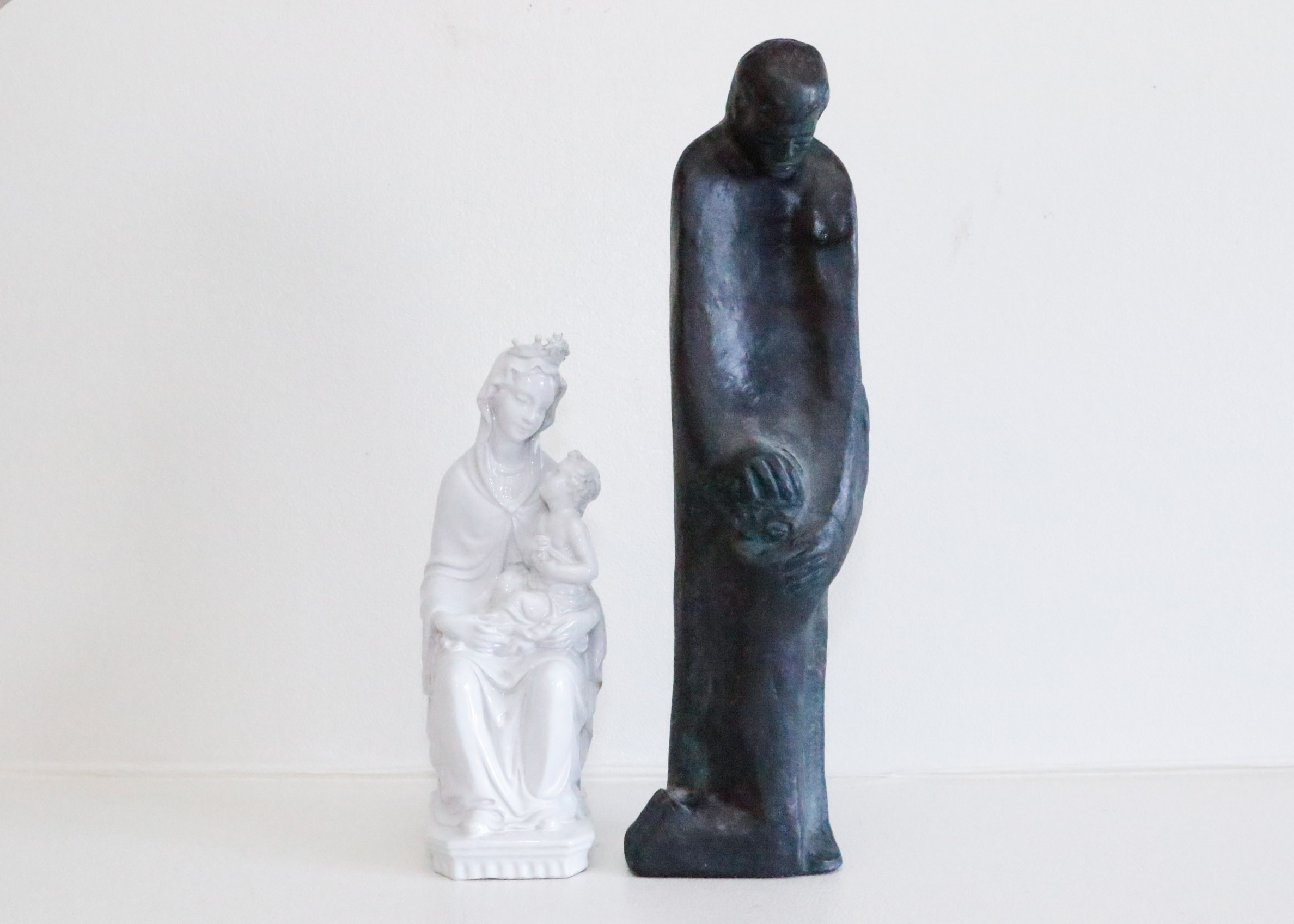 Two Madonna Sculptures