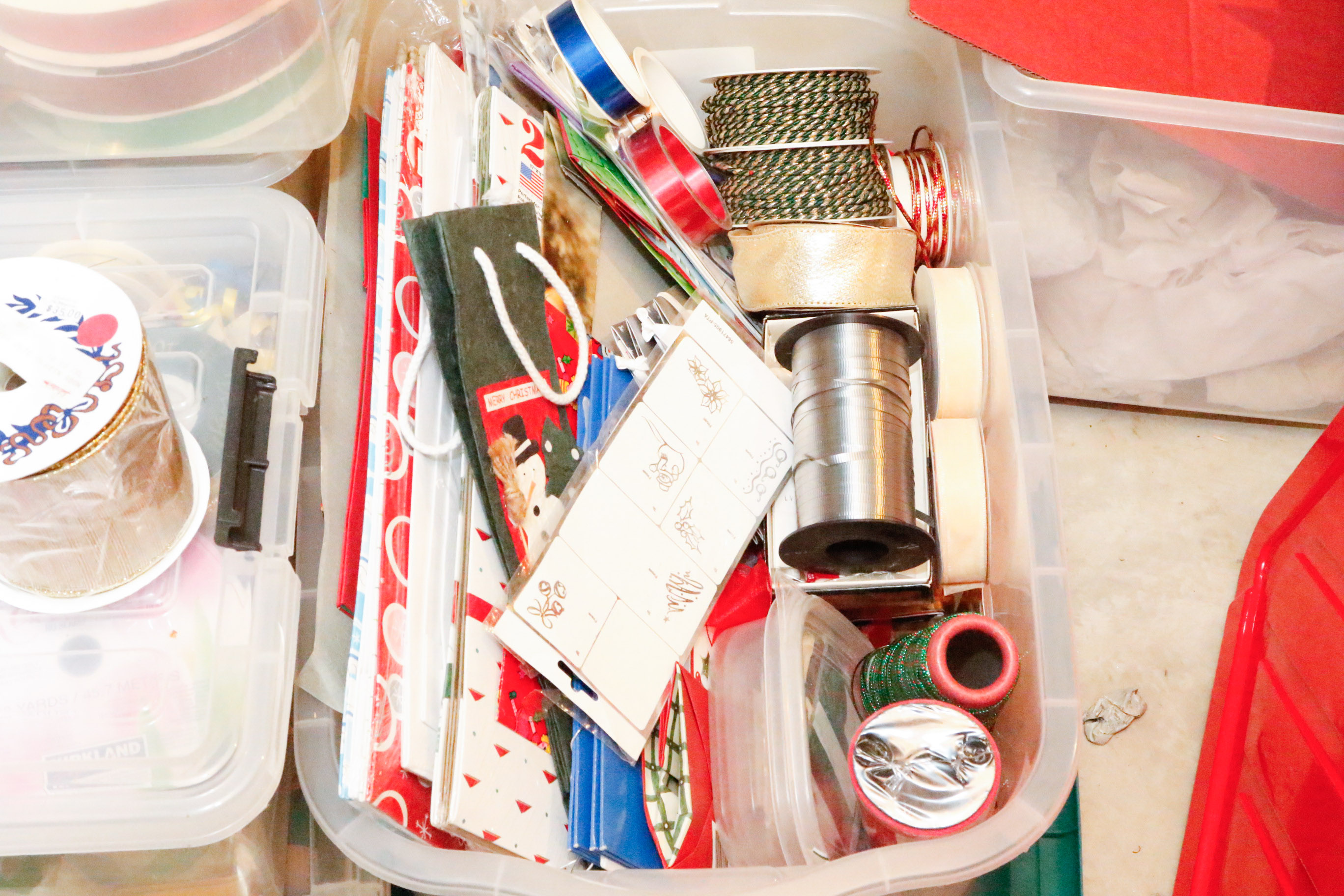 Lot of Holiday Gift Giving and Wrapping Supplies