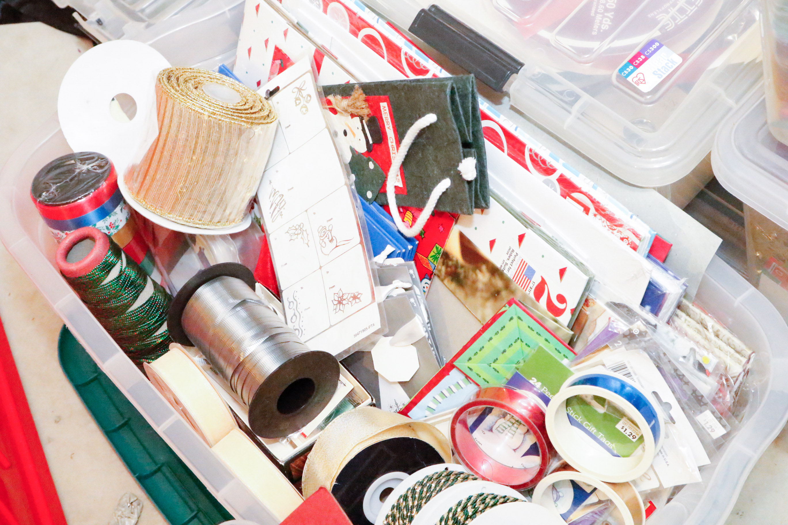 Lot of Holiday Gift Giving and Wrapping Supplies