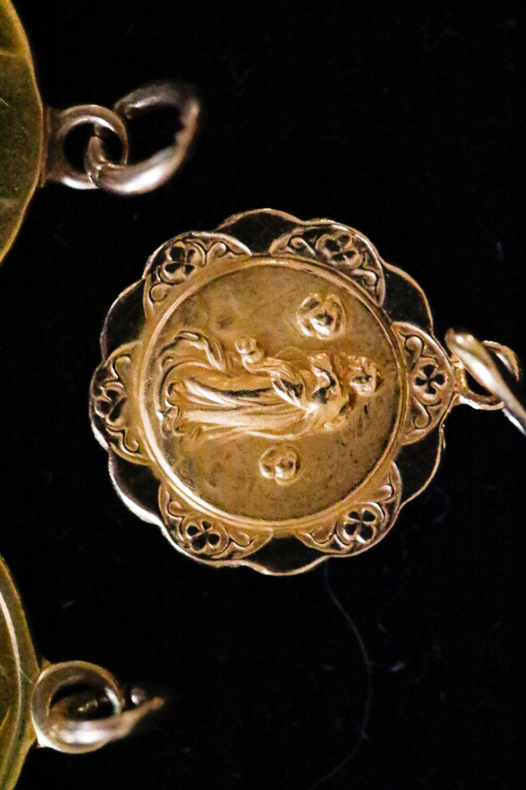 Three Italian Made 18K Gold Religious Medals