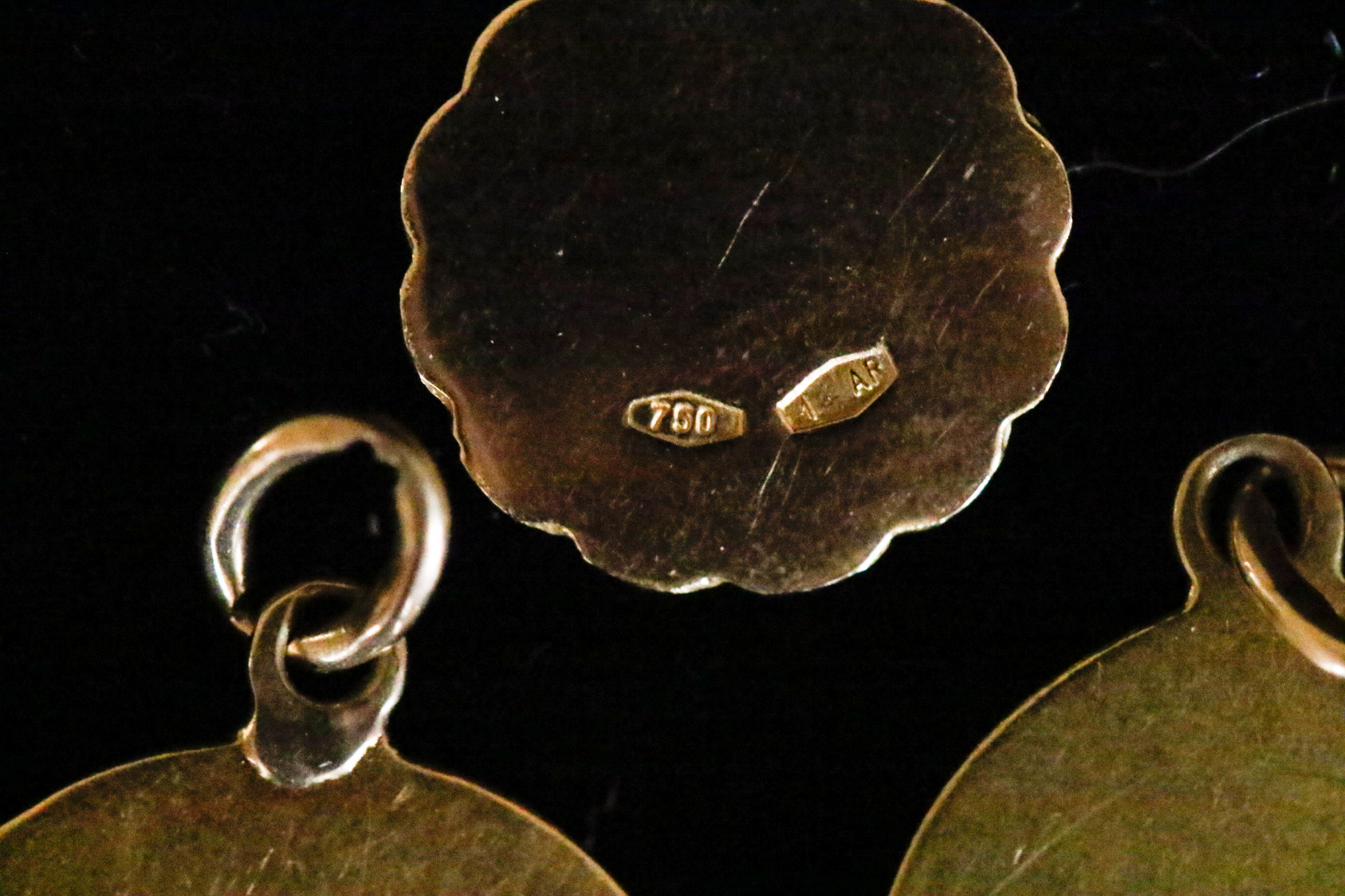 Three Italian Made 18K Gold Religious Medals