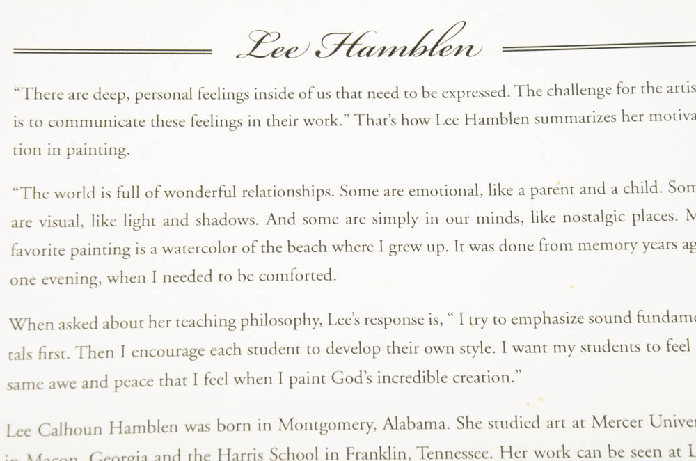 Oil on Canvas by Lee Hamblen