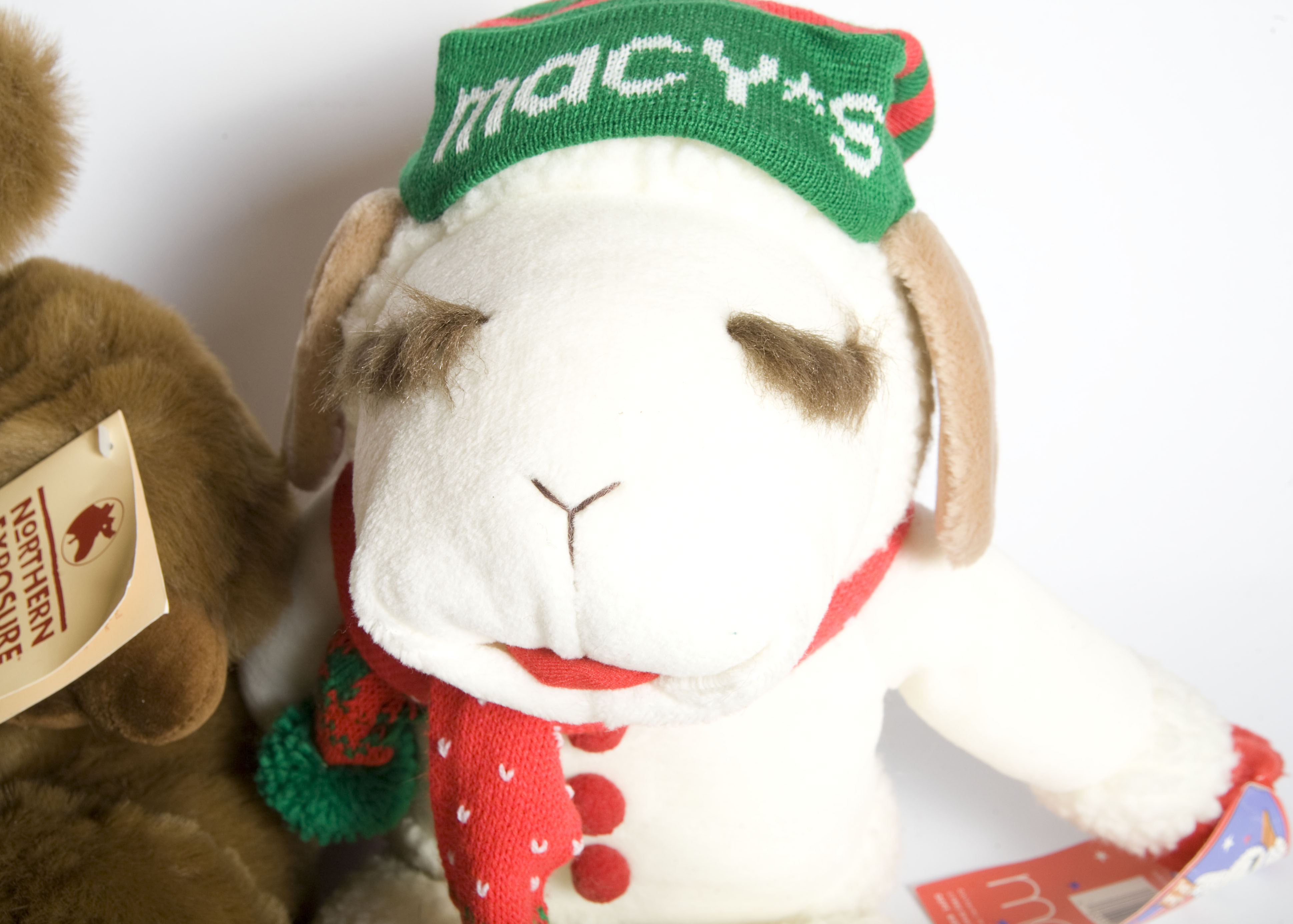 1990s Trio of Macy's Collectible Holiday Plush Animals