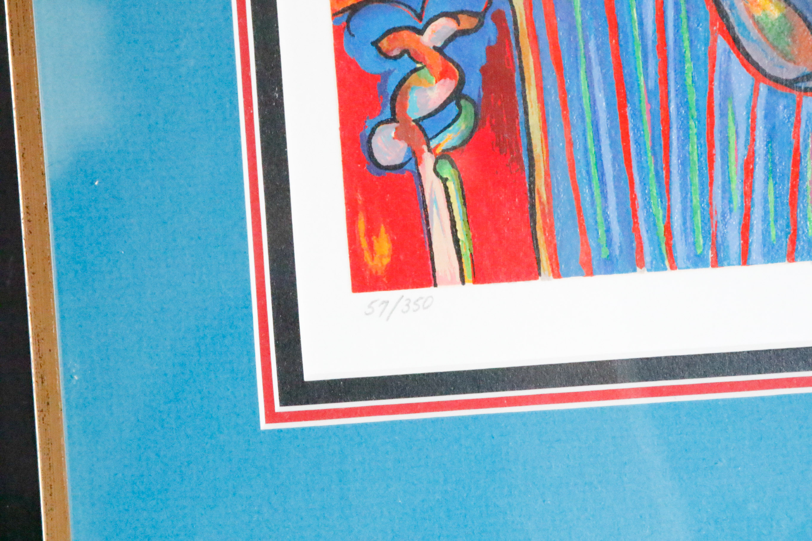 Four Framed Le Kinff Prints Featuring Feline Companions