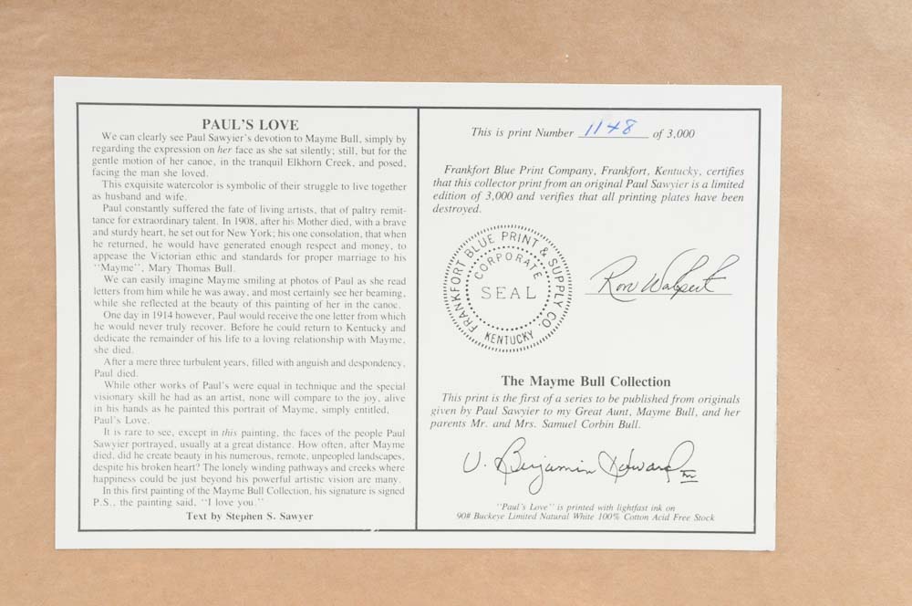 Quintet of Framed Prints by Paul Sawyier