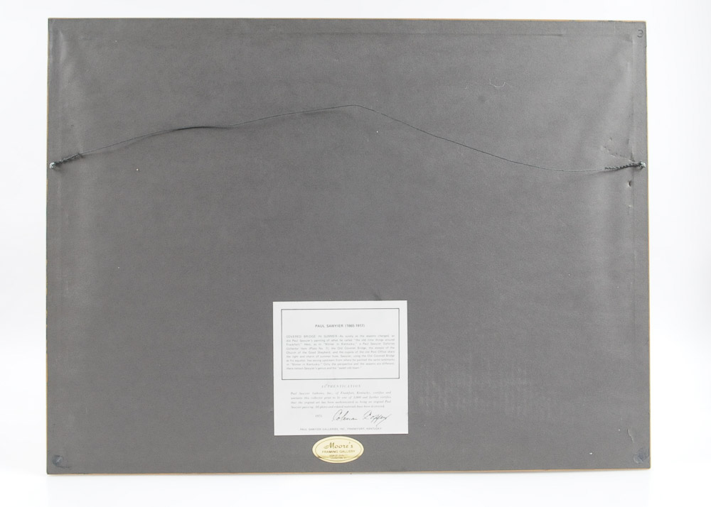 Quintet of Framed Prints by Paul Sawyier