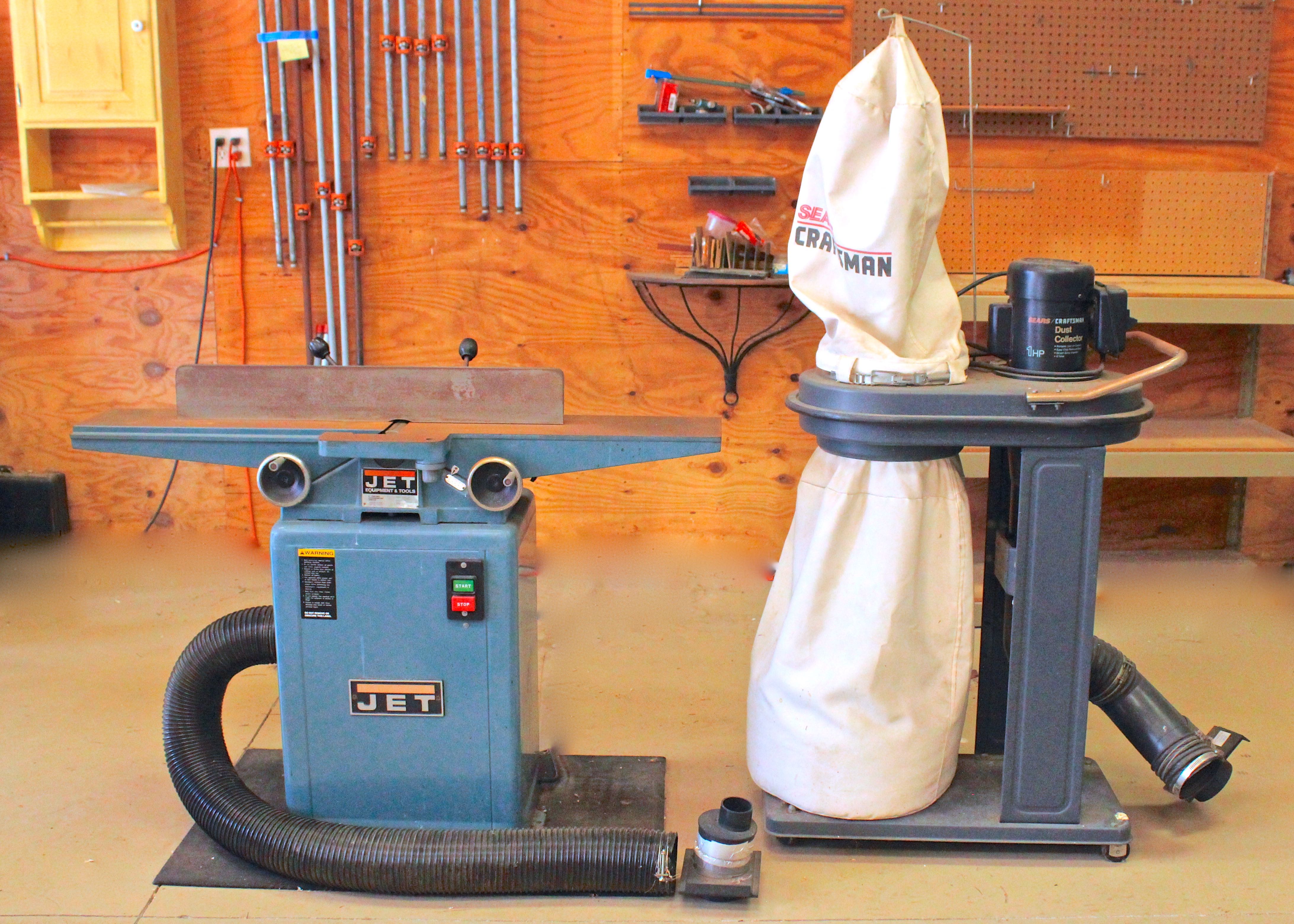 Jet Jointer Planer With Sears Craftsman Dust Collector