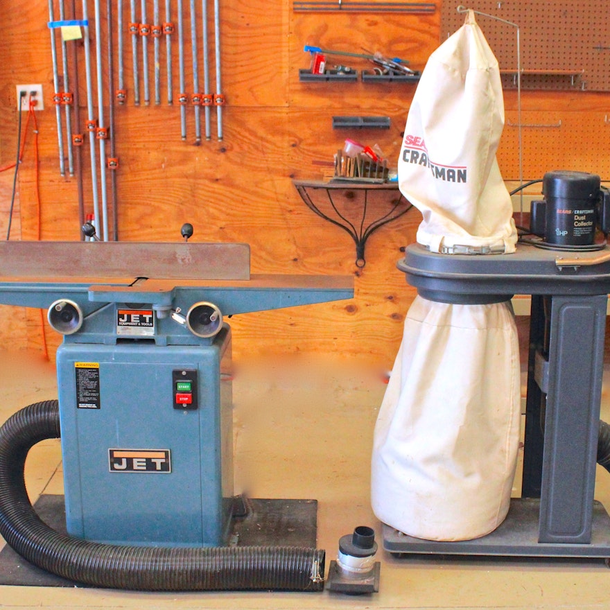 Jet Jointer Planer With Sears Craftsman Dust Collector