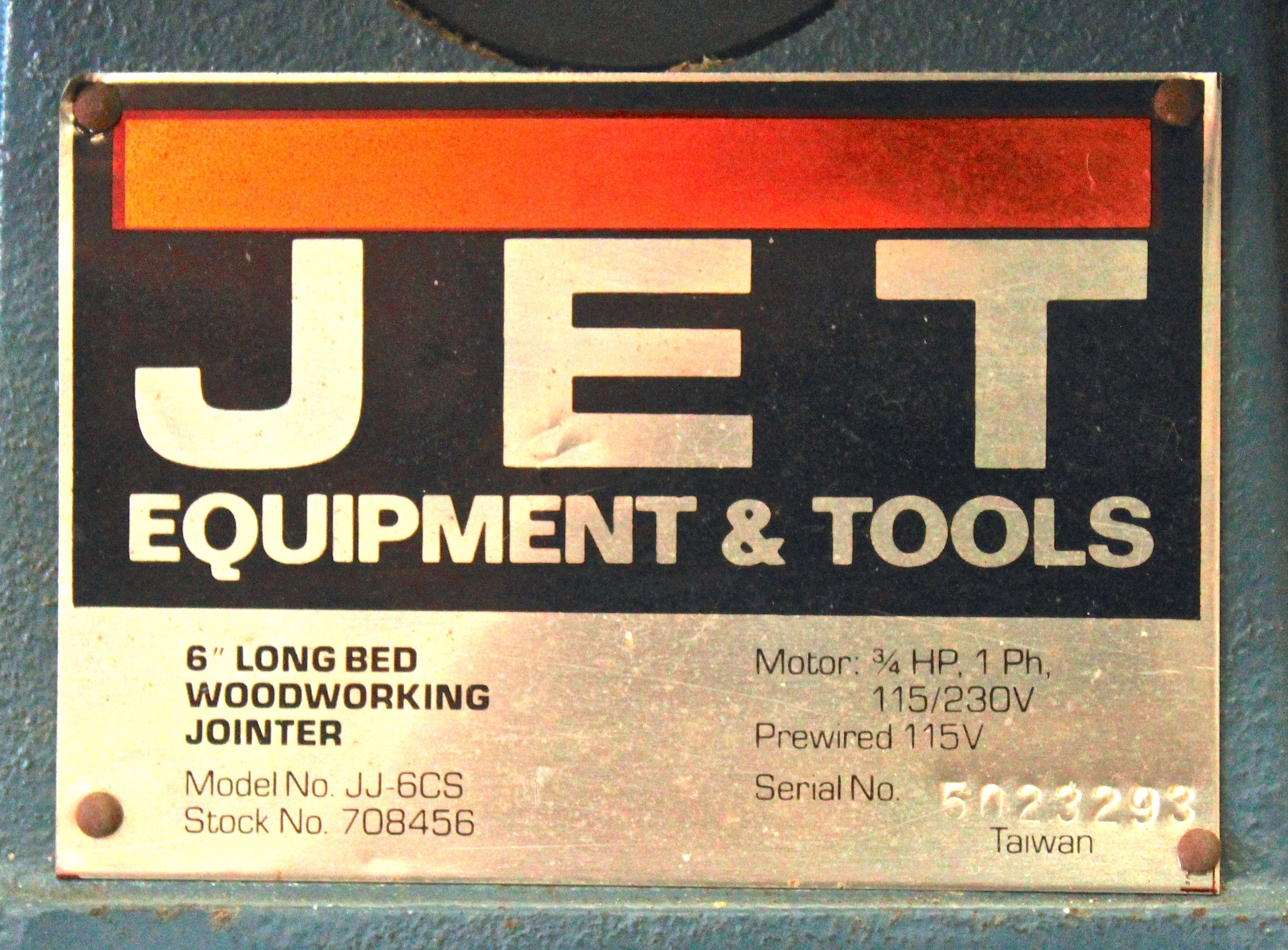 Jet Jointer Planer With Sears Craftsman Dust Collector