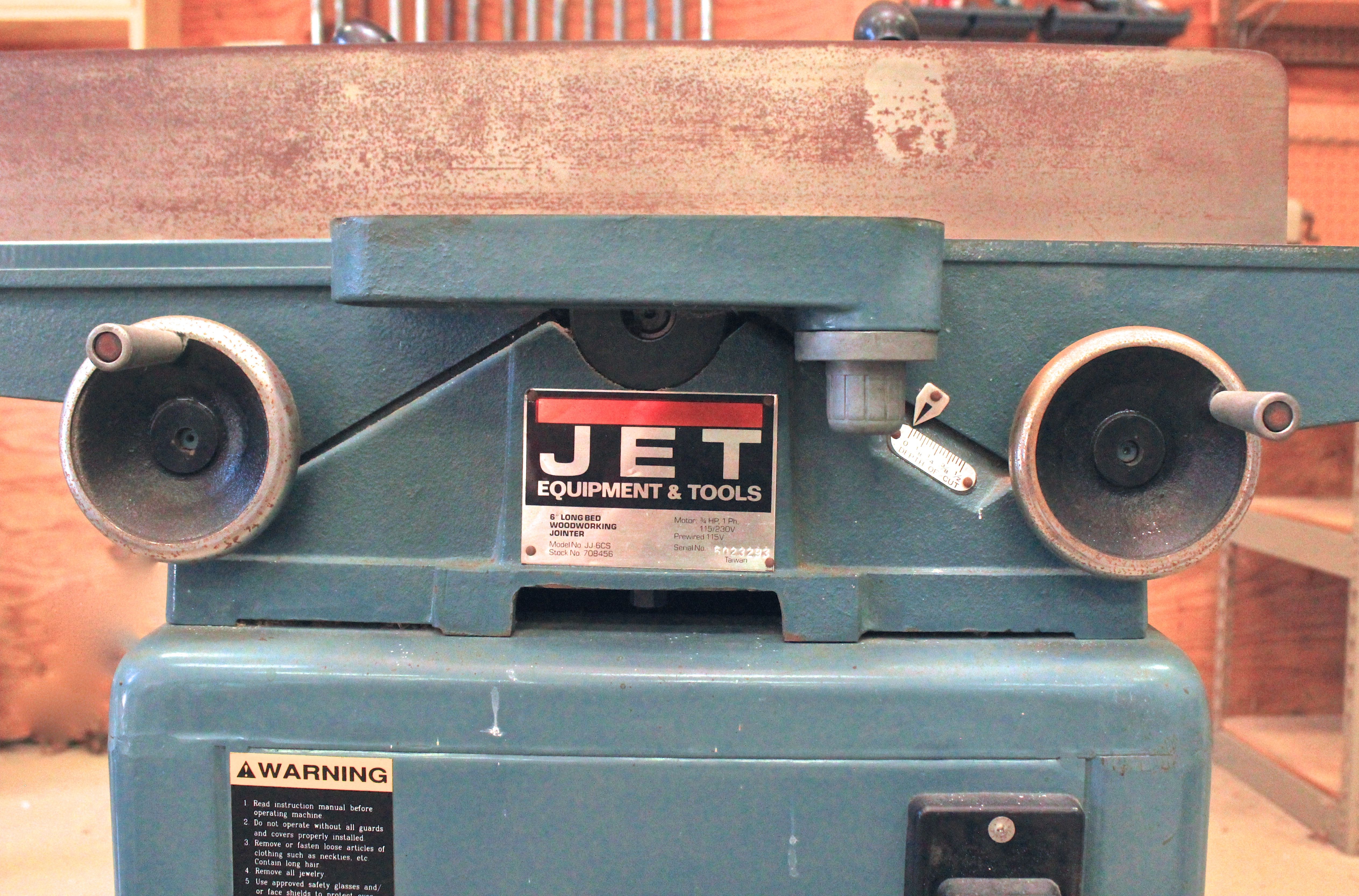 Jet Jointer Planer With Sears Craftsman Dust Collector