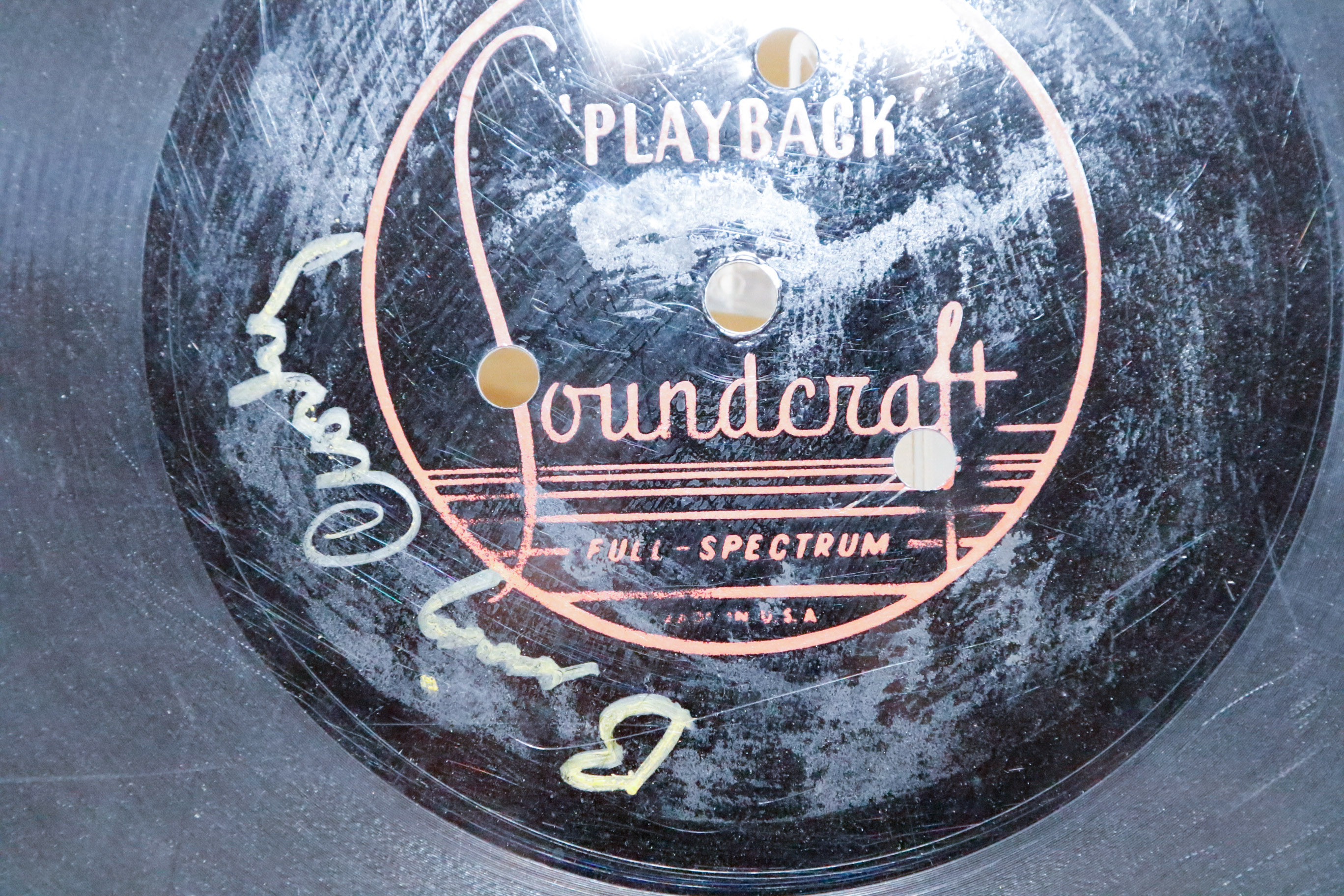 Signed Bing Crosby Home Recording Disc