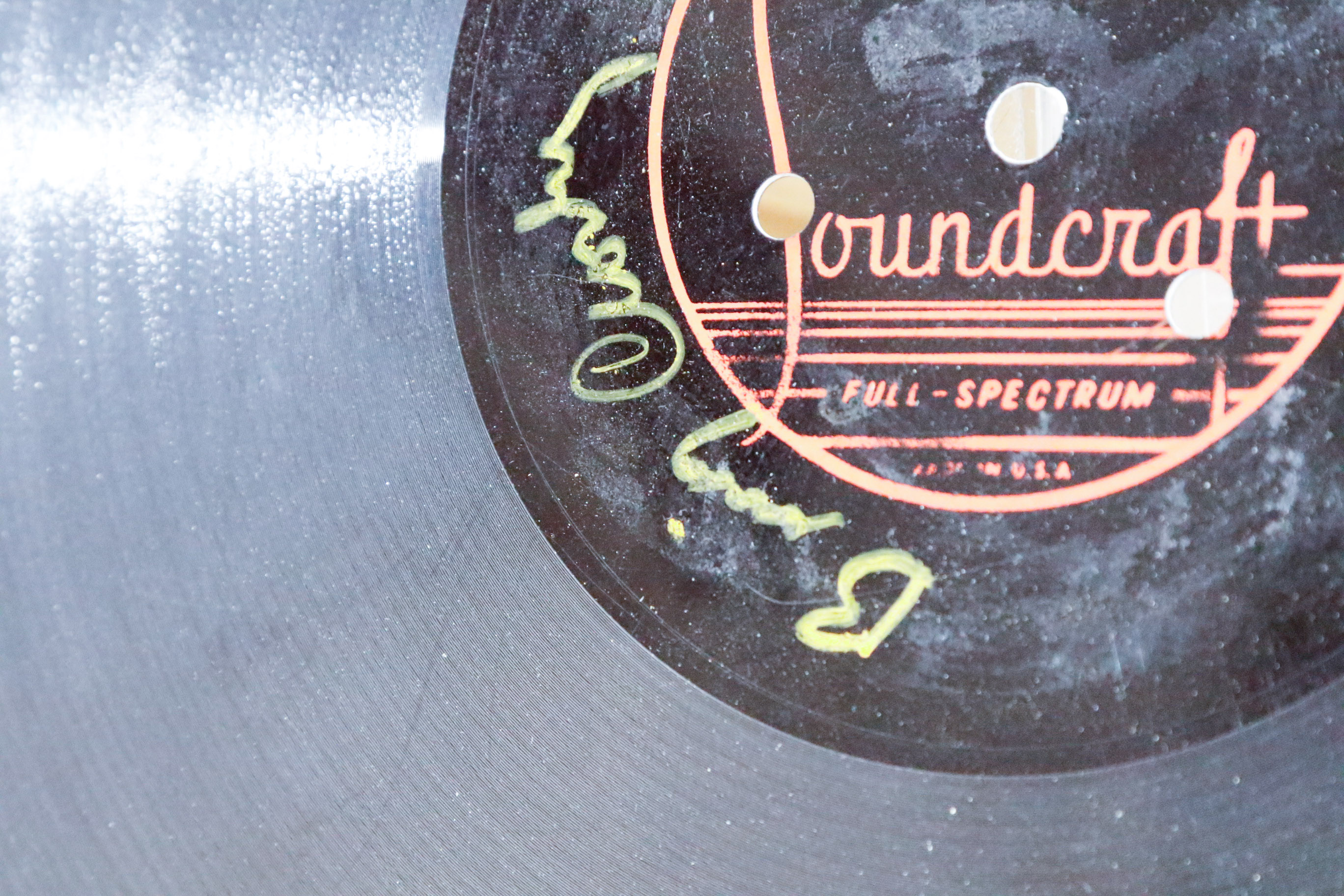 Signed Bing Crosby Home Recording Disc