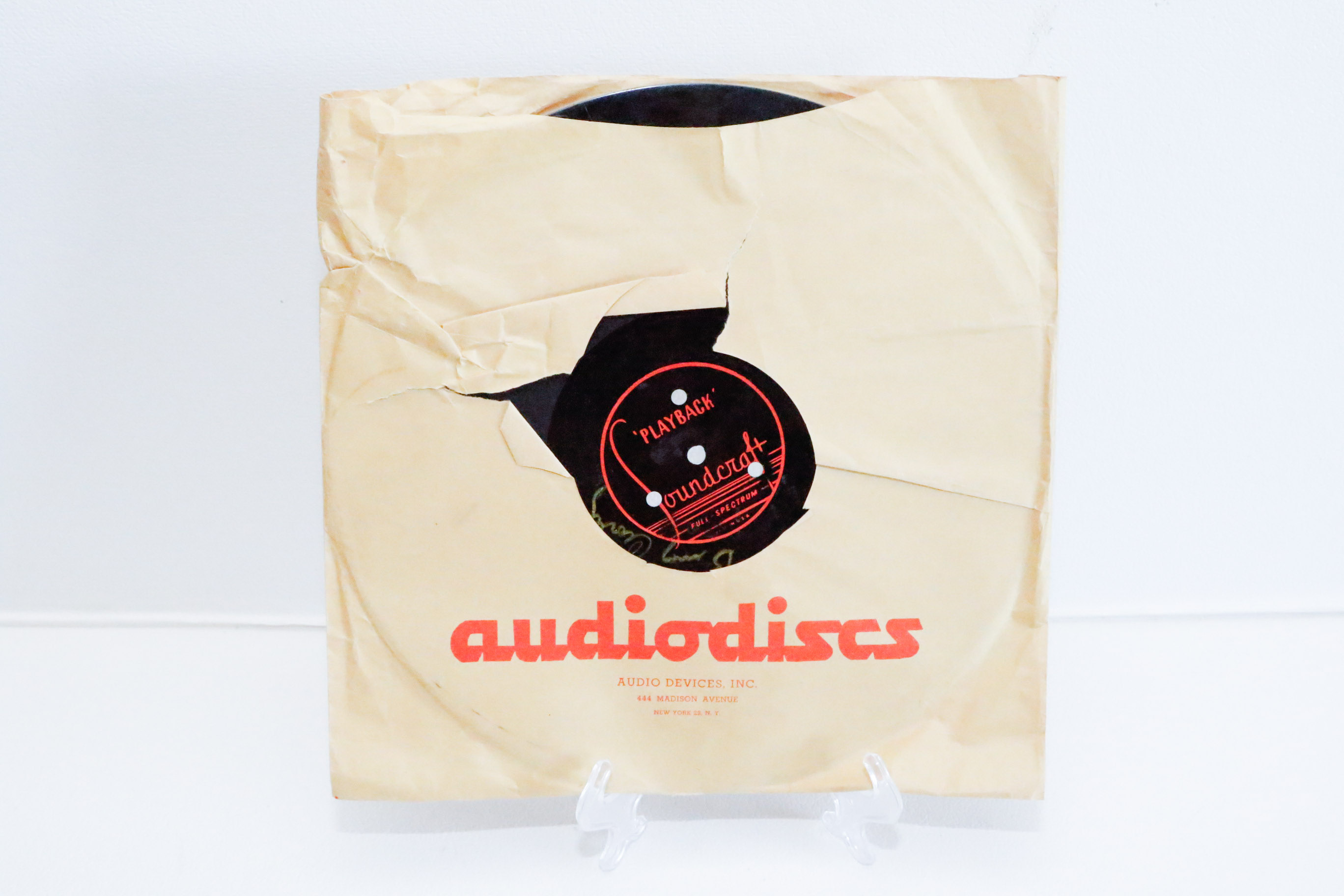 Signed Bing Crosby Home Recording Disc