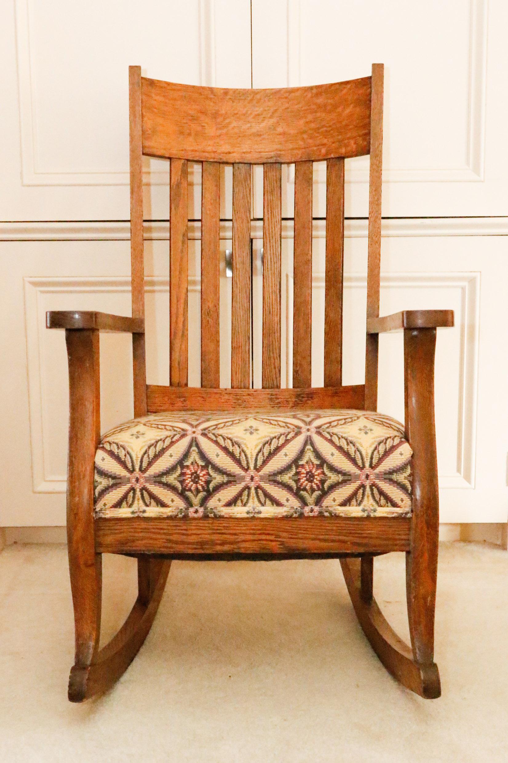 Burl Wood Rocking Chair