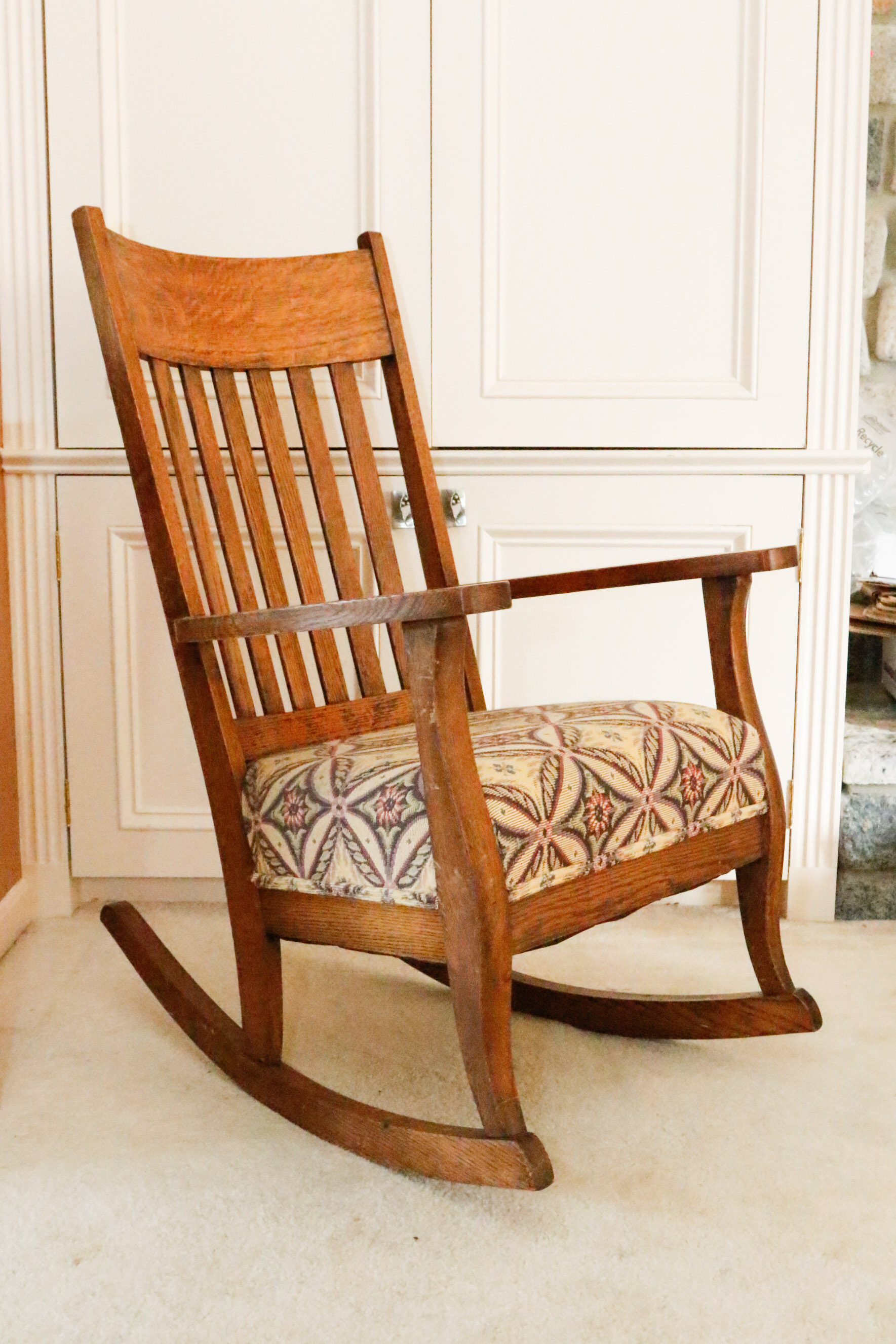Burl Wood Rocking Chair
