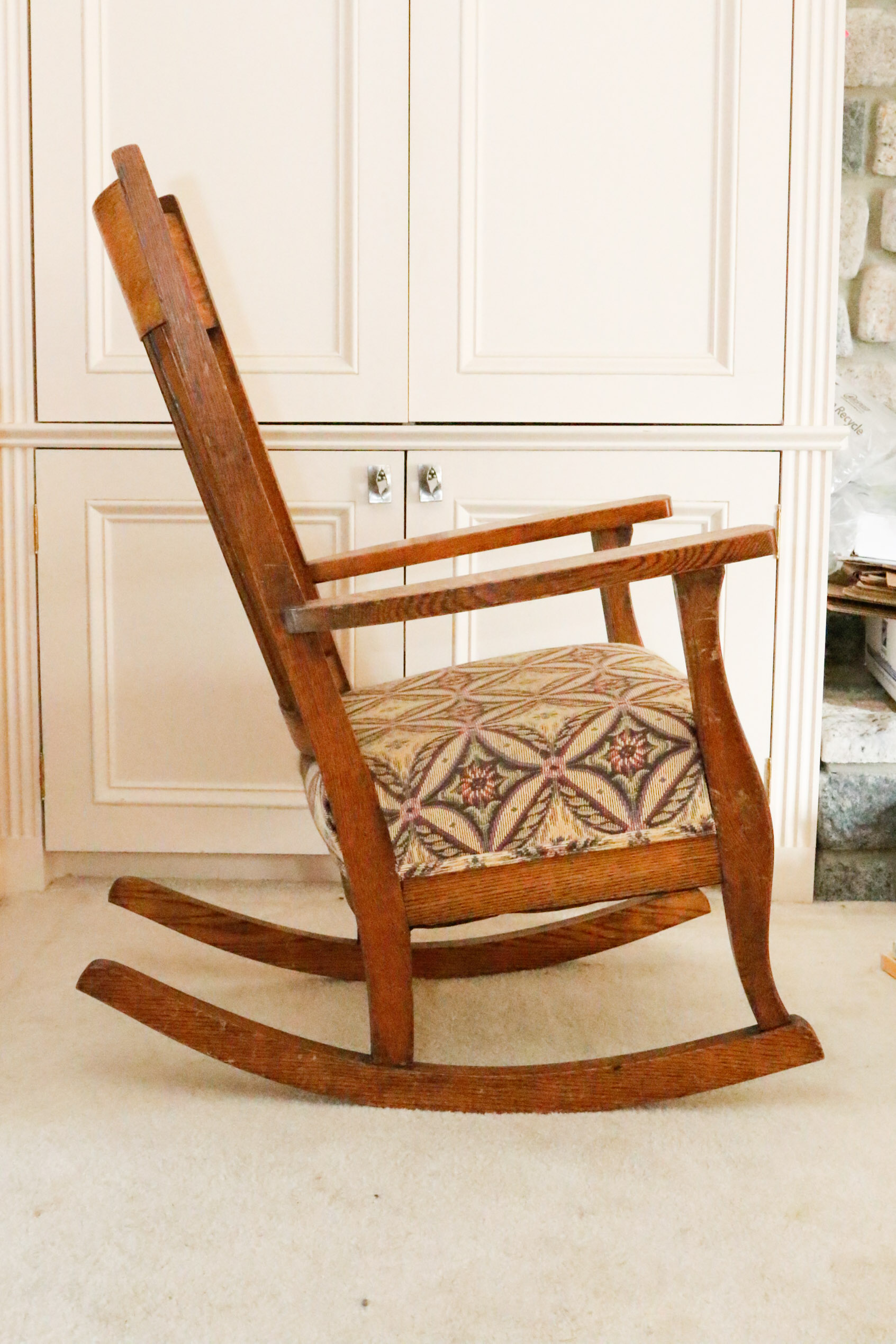 Burl Wood Rocking Chair