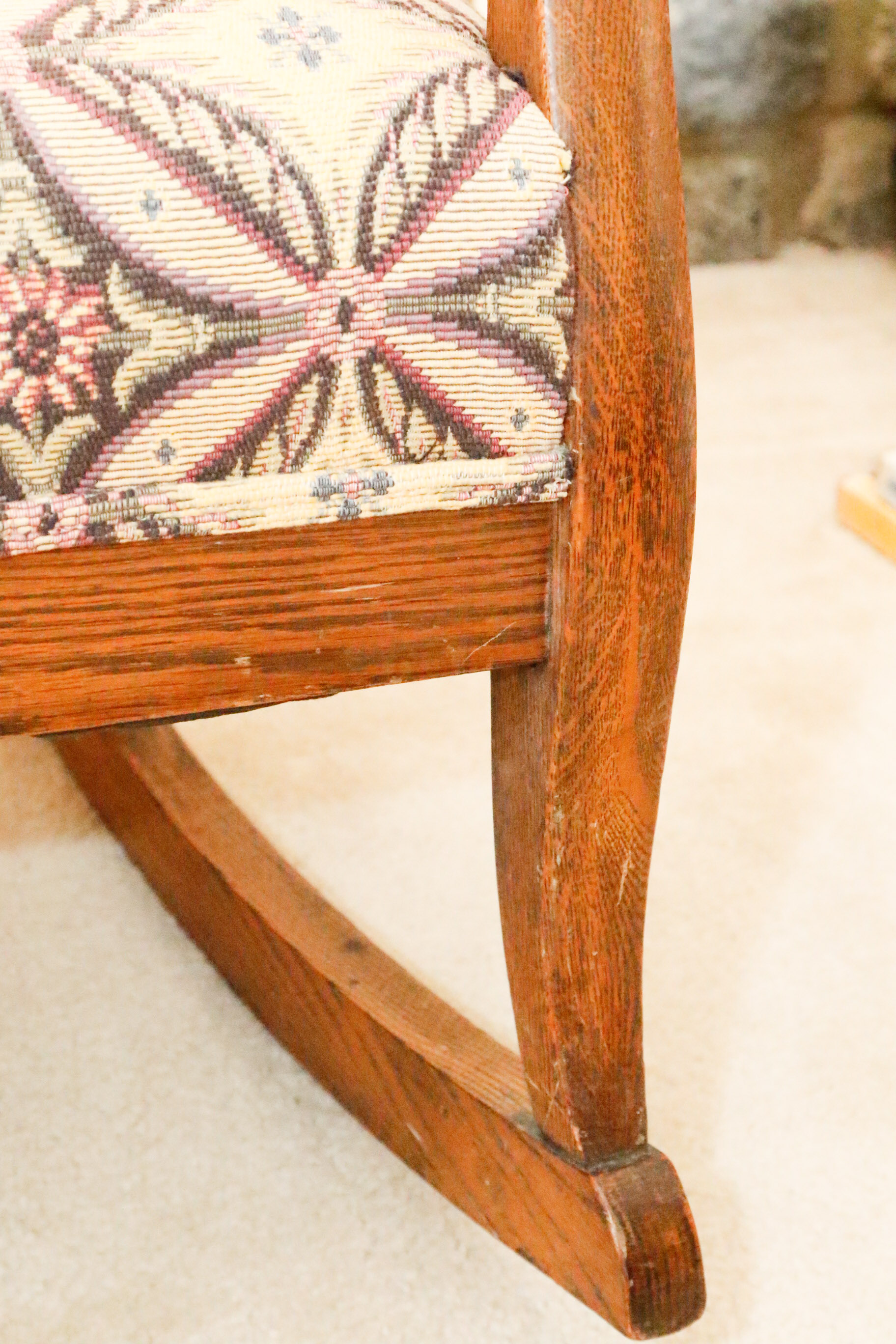 Burl Wood Rocking Chair