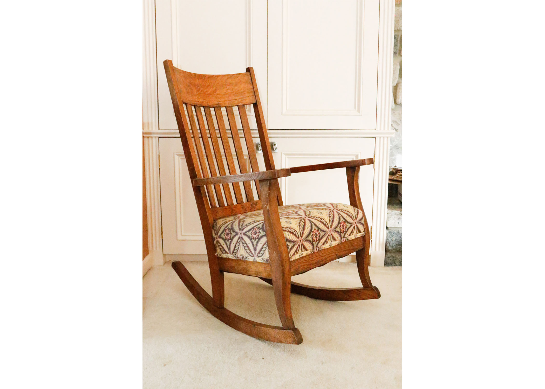 Burl Wood Rocking Chair