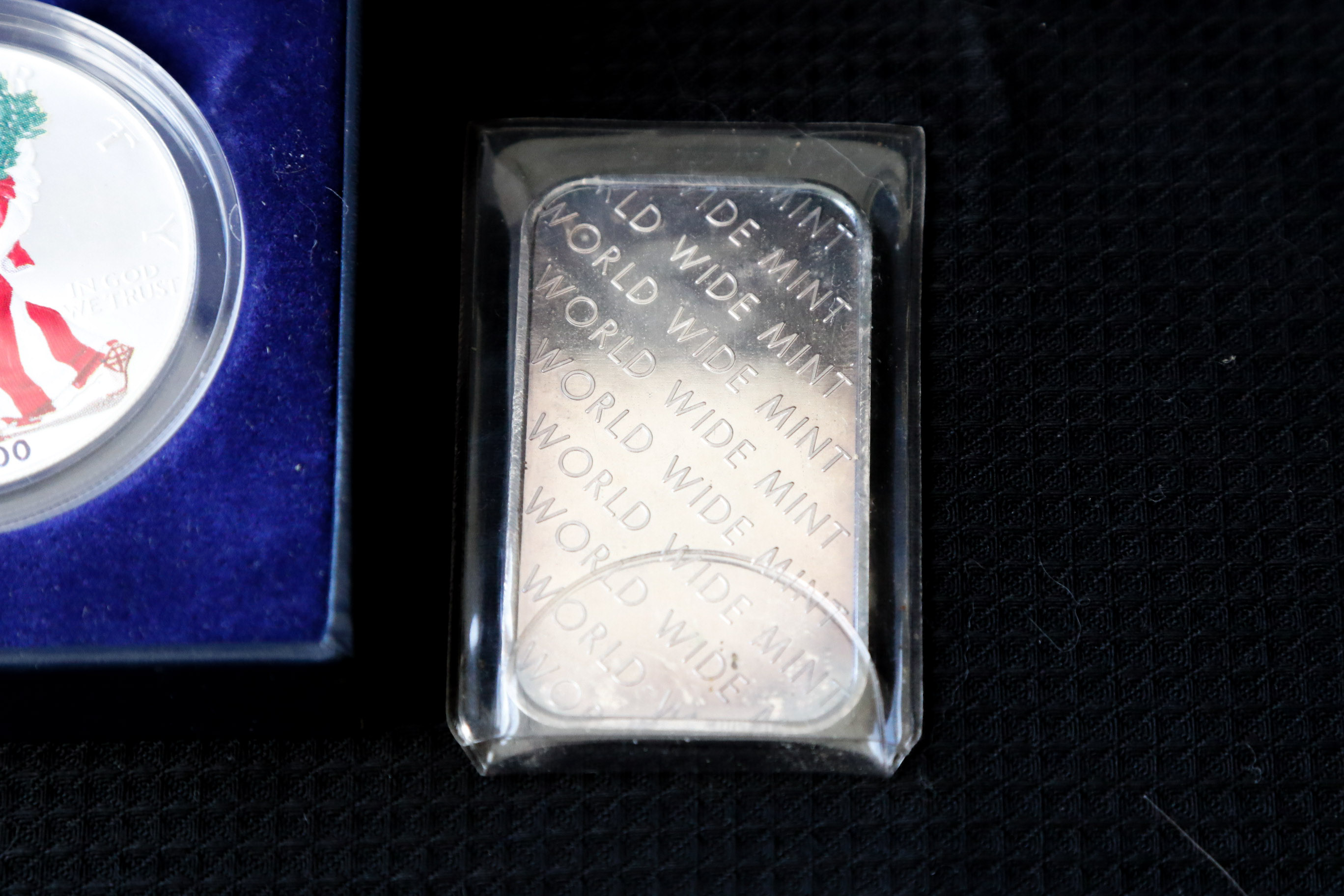 2000 American Eagle Silver Dollar with Fine Silver Bar