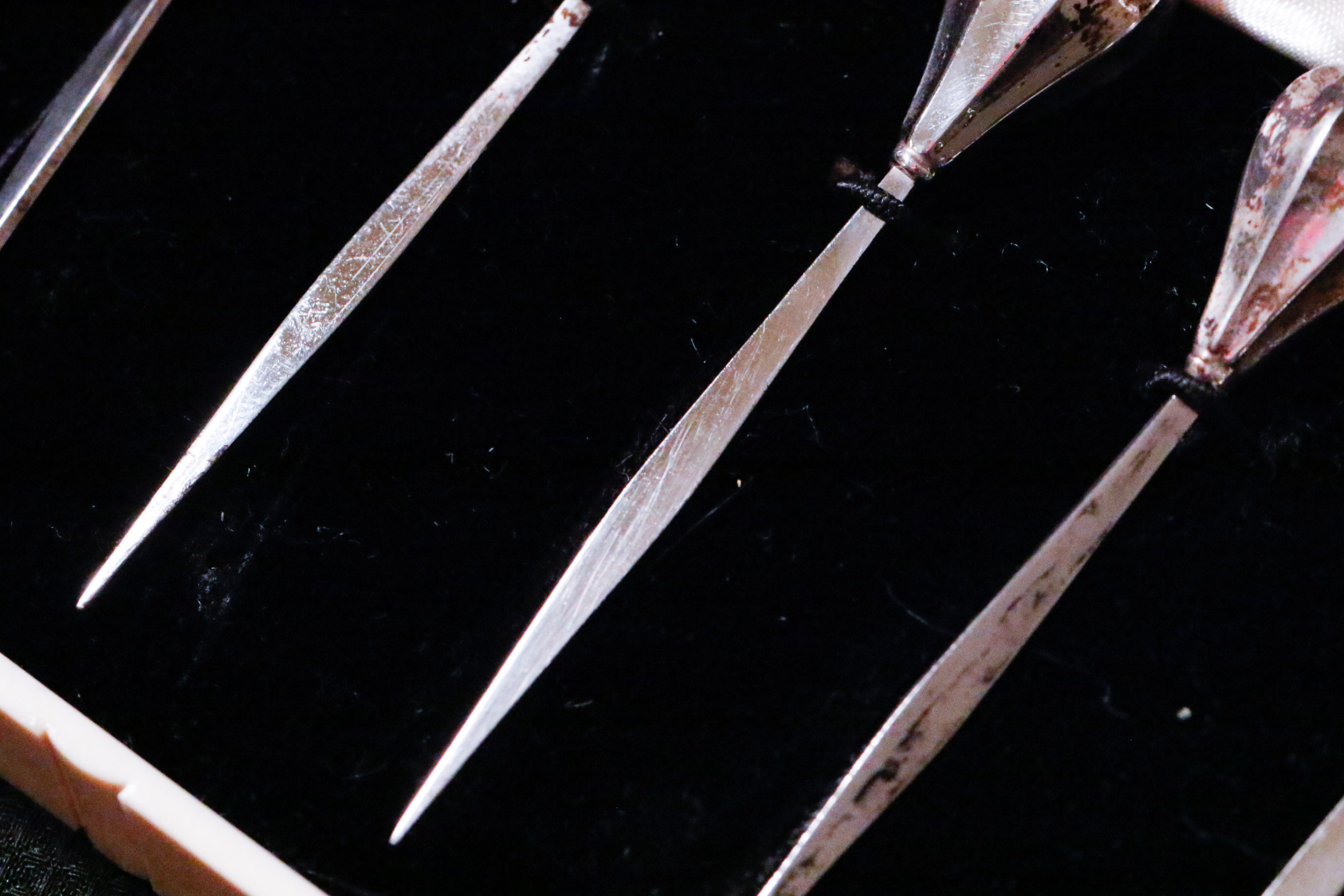 Two Sets of Six Sterling Silver Hors D'oeuvre Picks