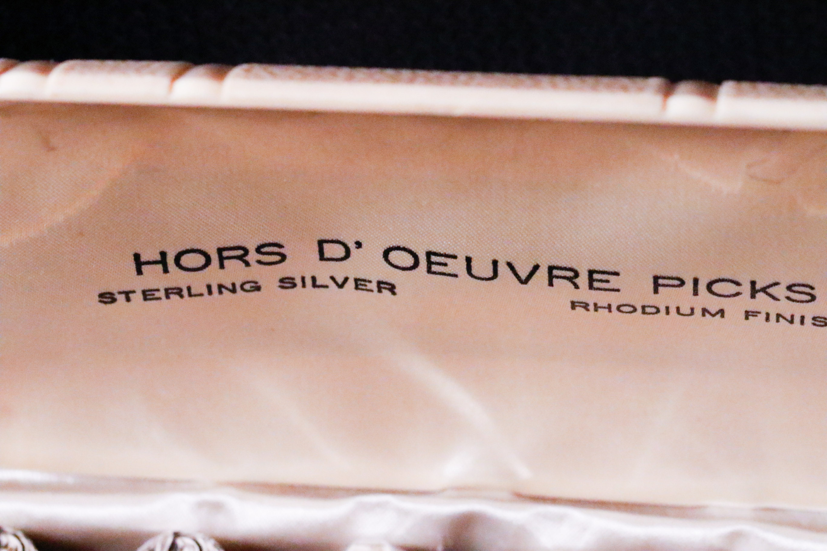 Two Sets of Six Sterling Silver Hors D'oeuvre Picks