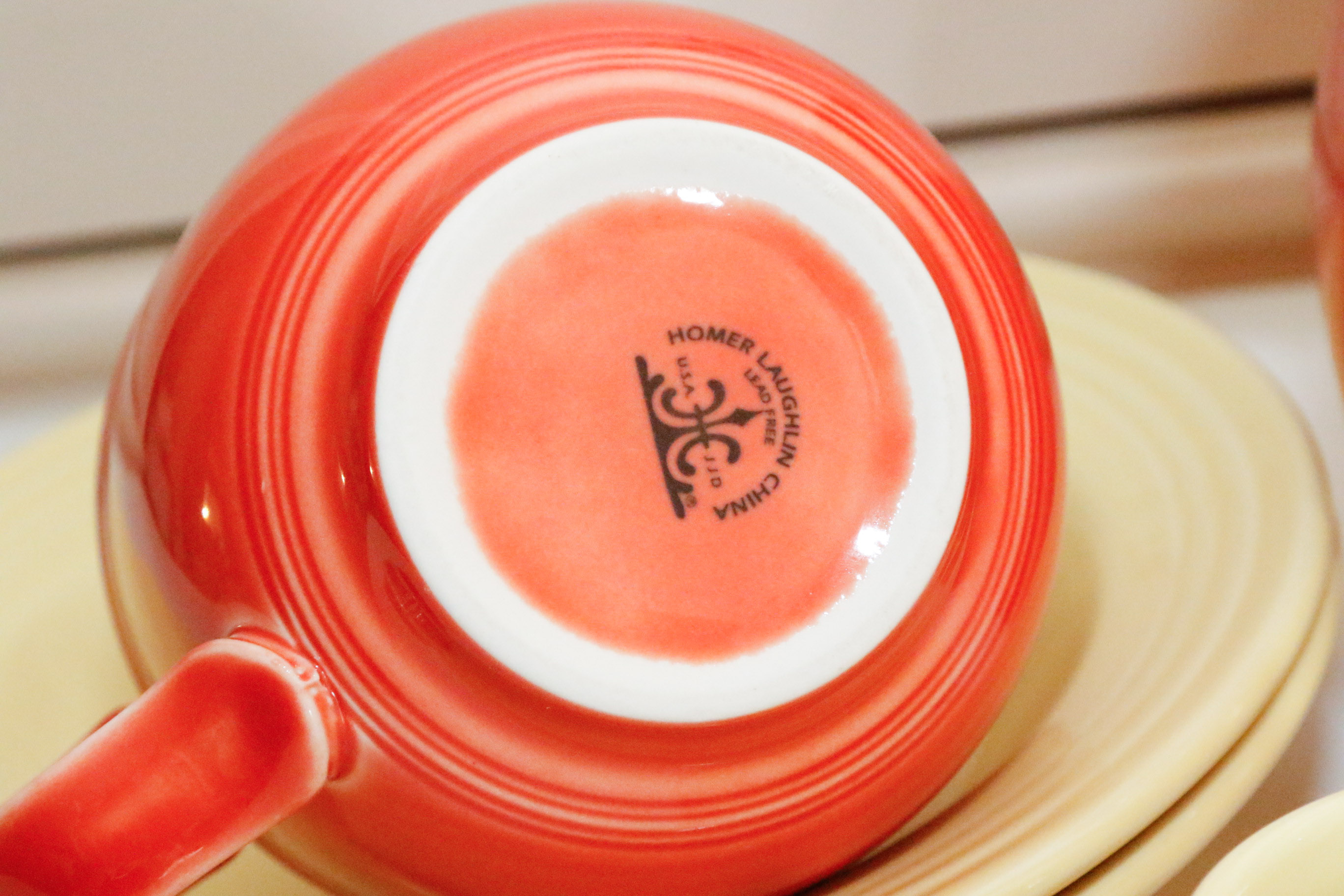 Fiestaware Collection in Persimmon and Post 86' Yellow