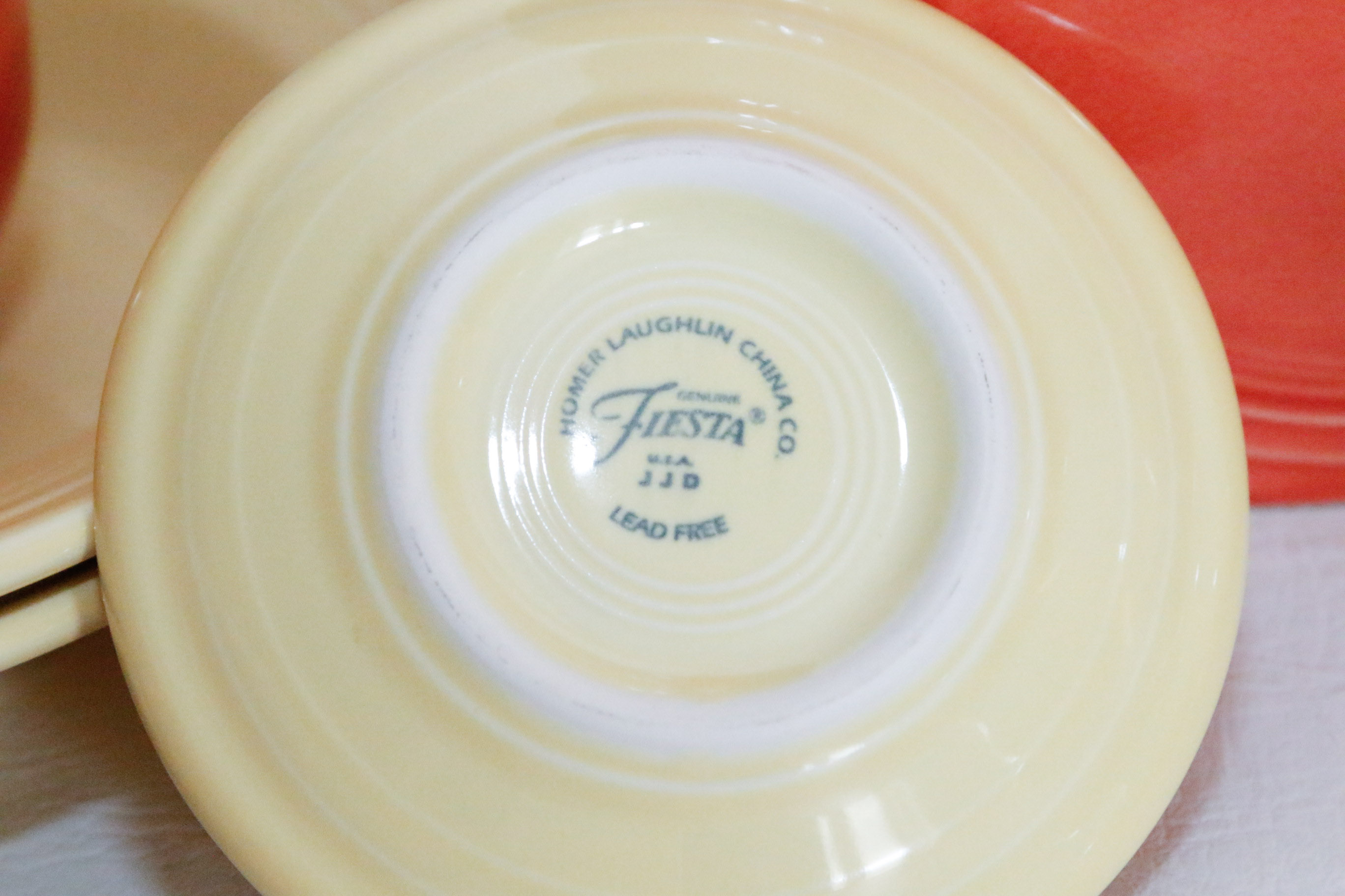 Fiestaware Collection in Persimmon and Post 86' Yellow