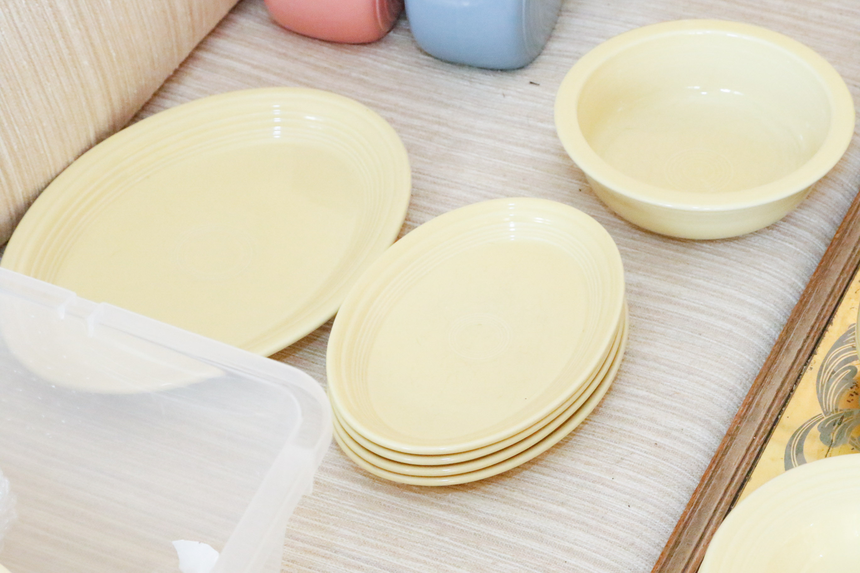 Fiestaware Collection in Persimmon and Post 86' Yellow