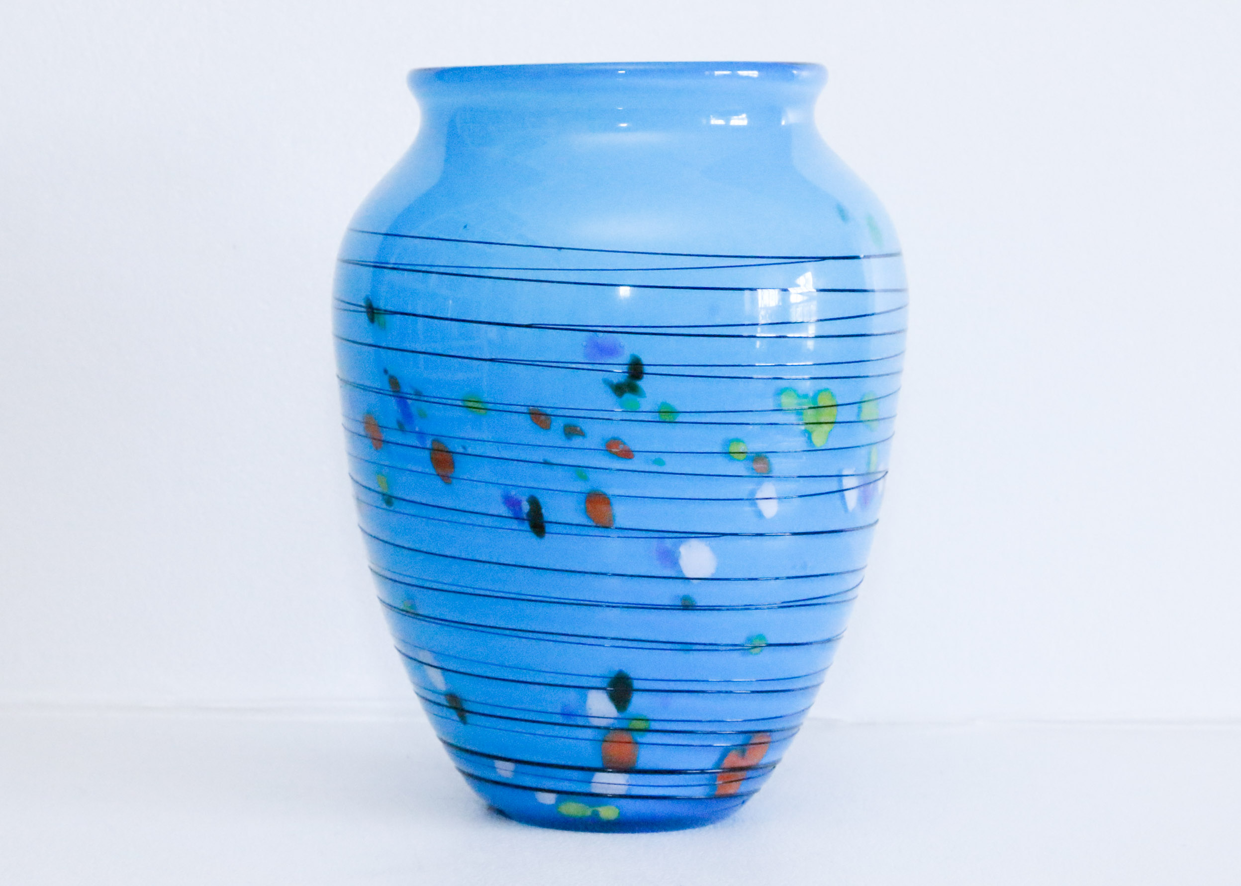 Multi-Color Art Glass Vase