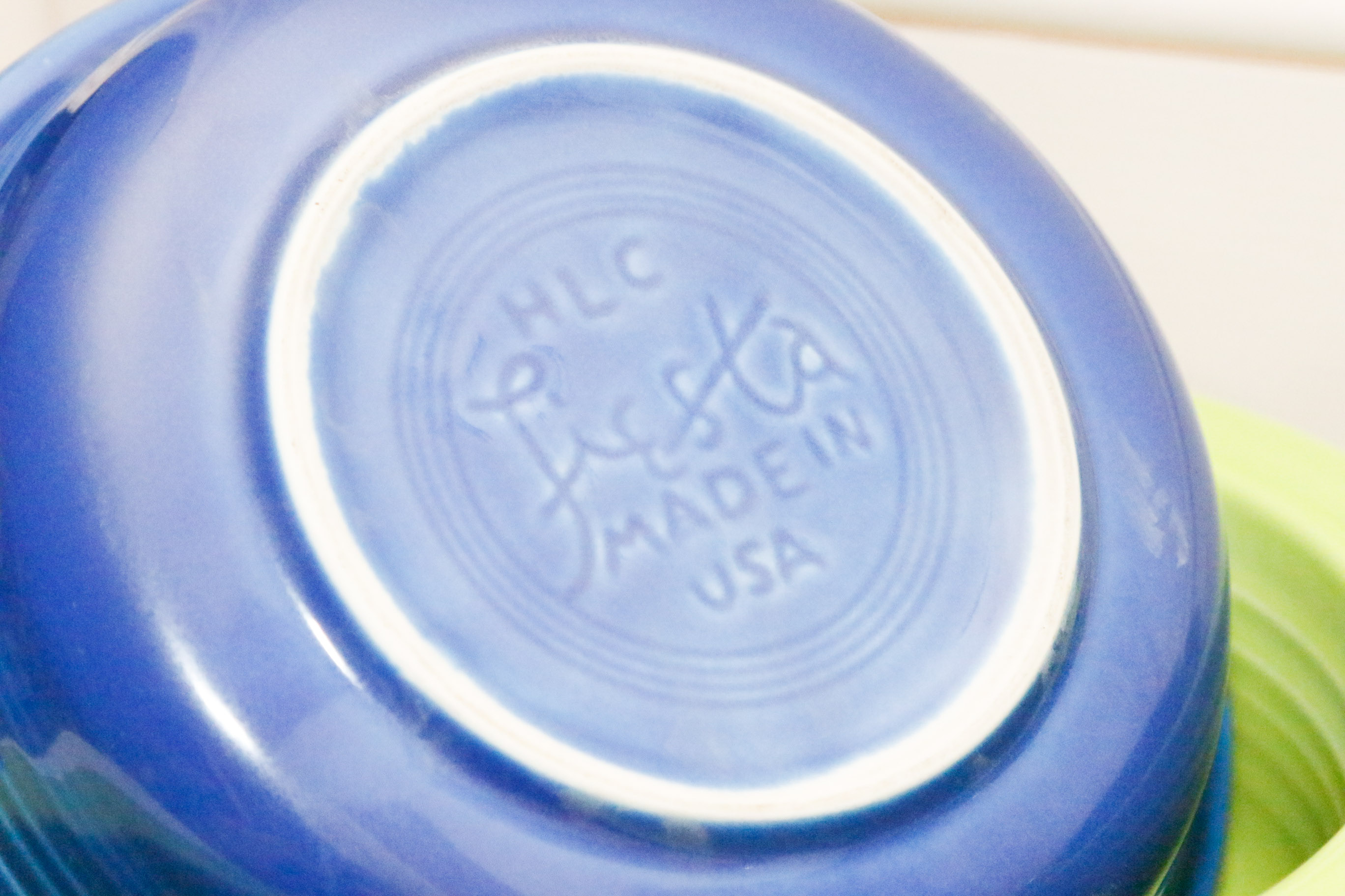 Fiestaware Collection in Sapphire, Chartreuse and Turqoise