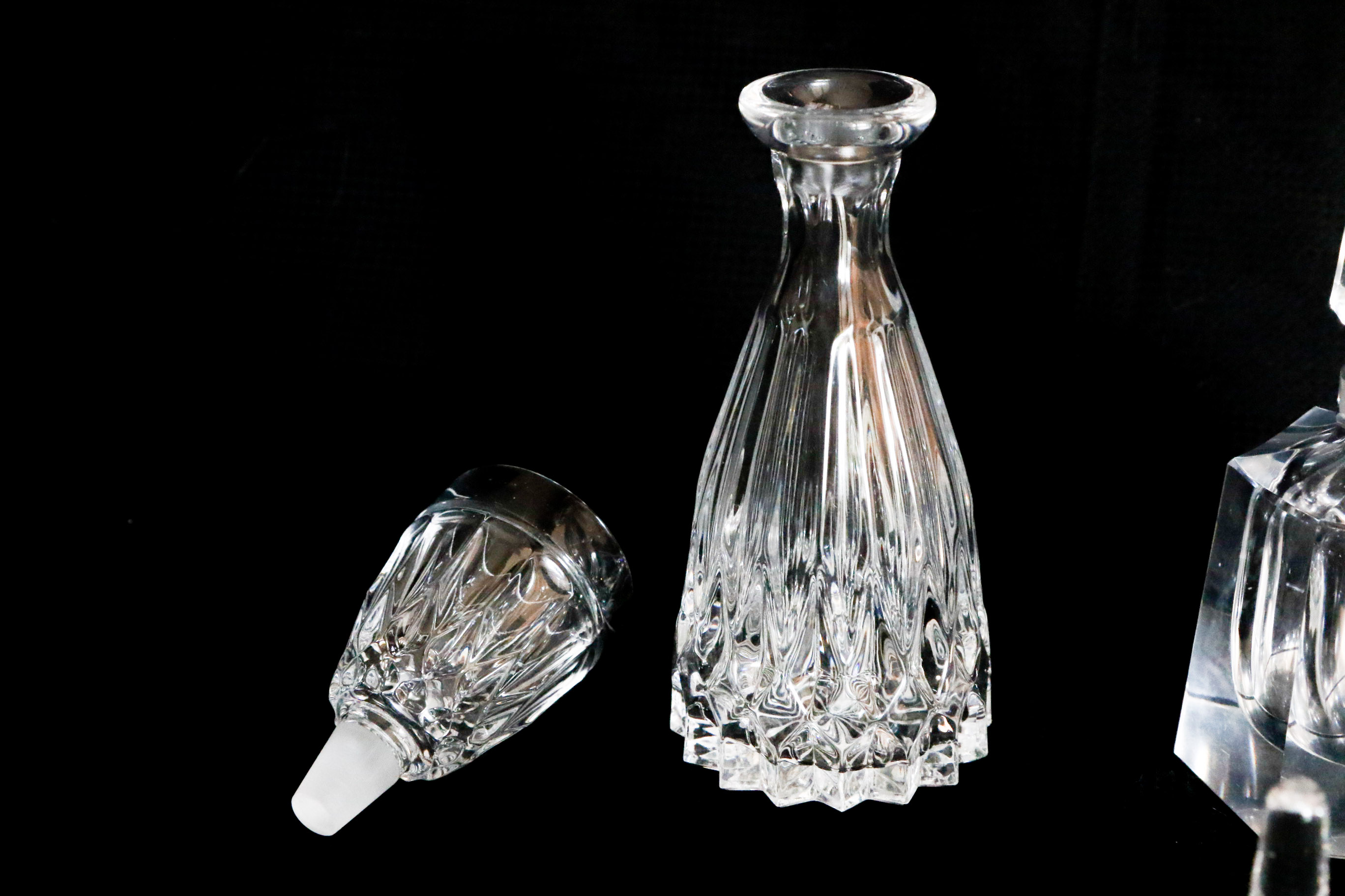 Crystal Perfume Bottles and Ring Holder