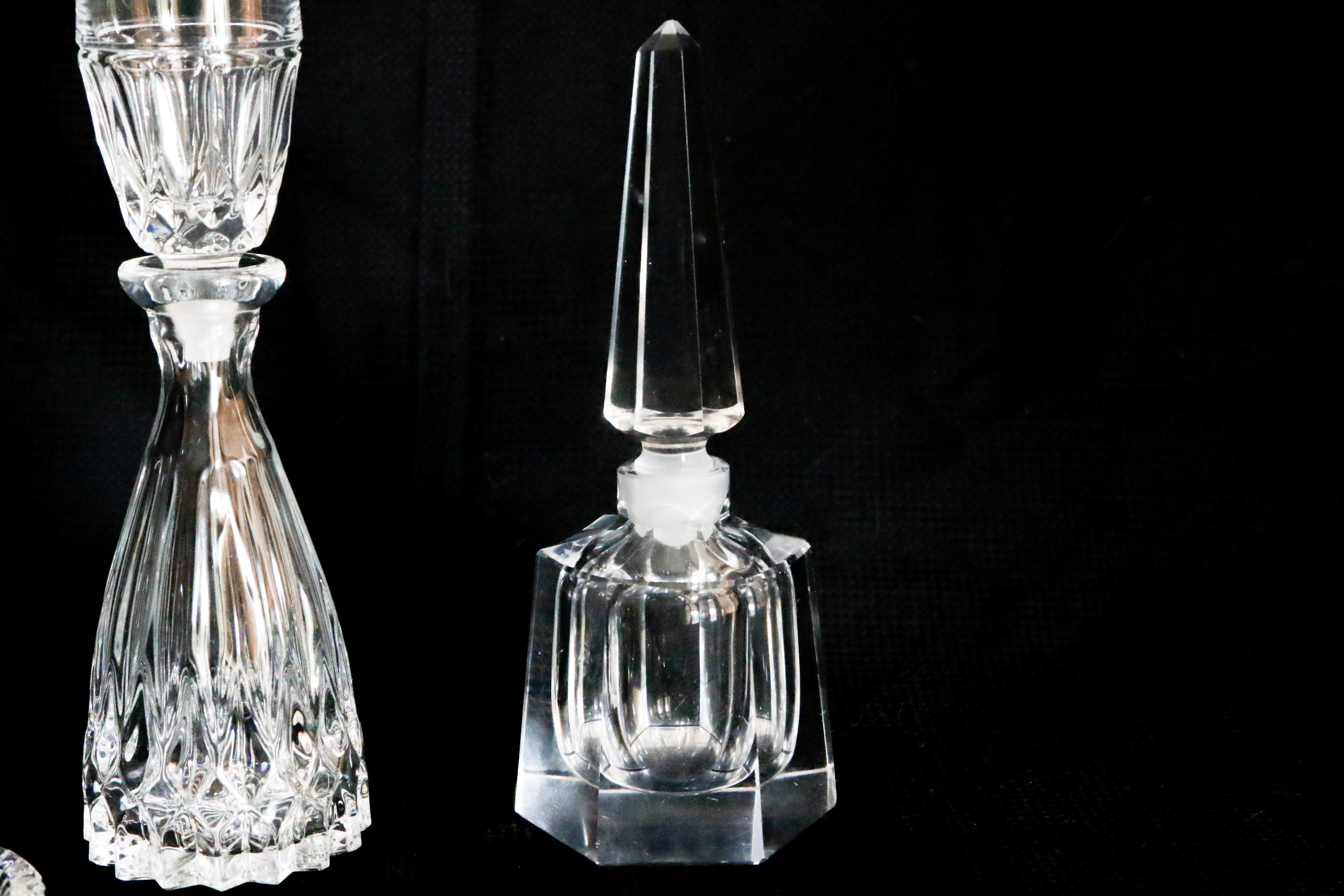 Crystal Perfume Bottles and Ring Holder