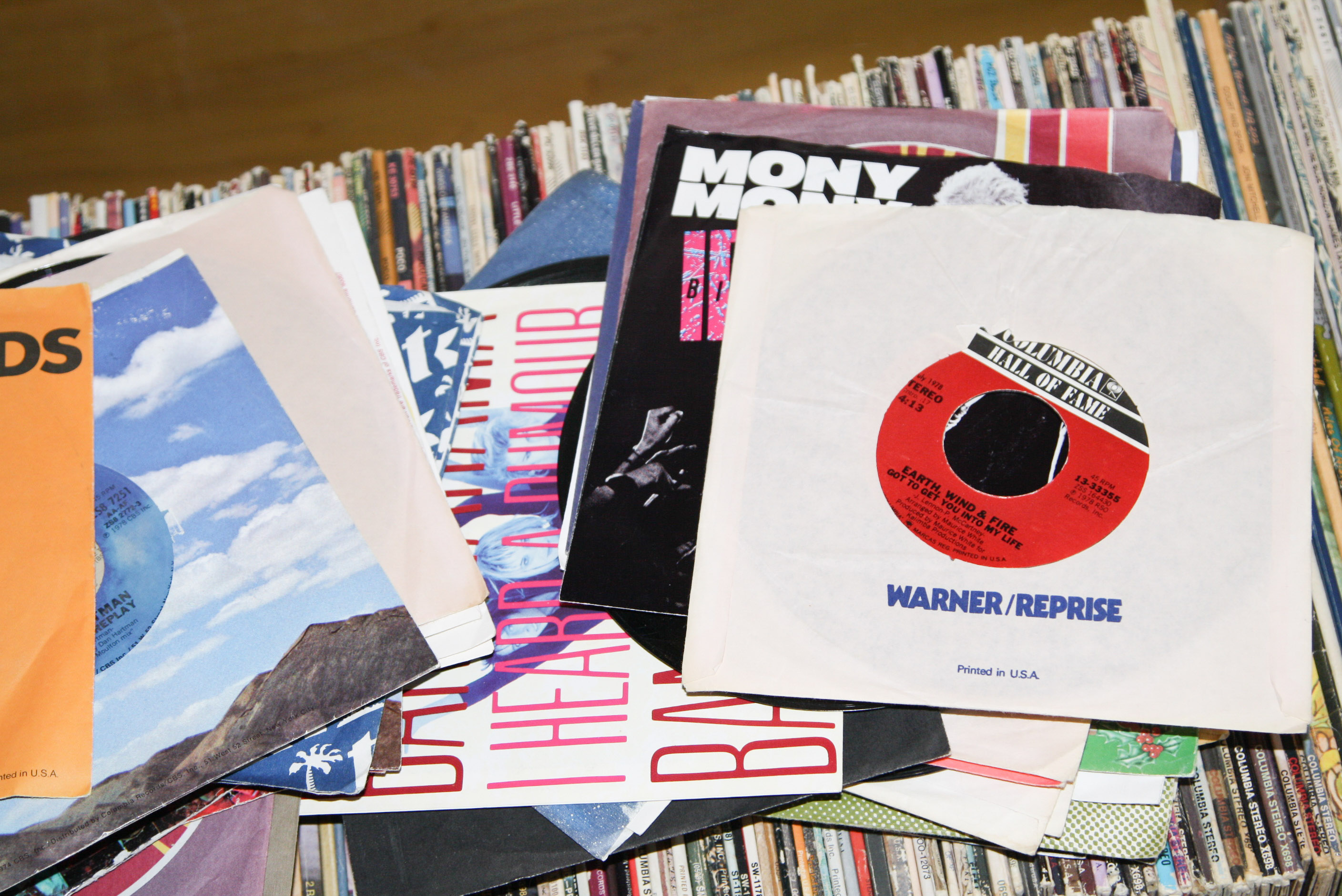 Collection of Vinyl Record LPs and 45s