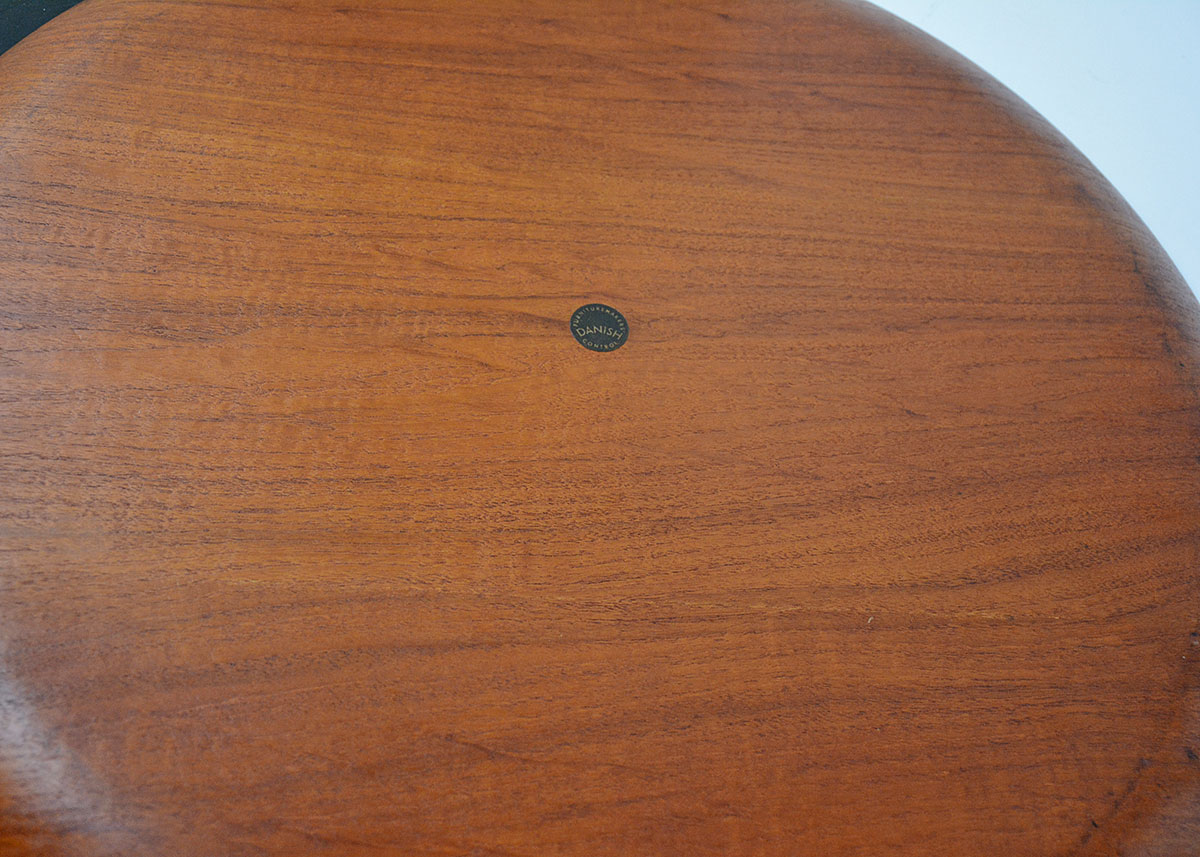 Mid Century Modern Fritz Hansen Teak Tray Folding Table