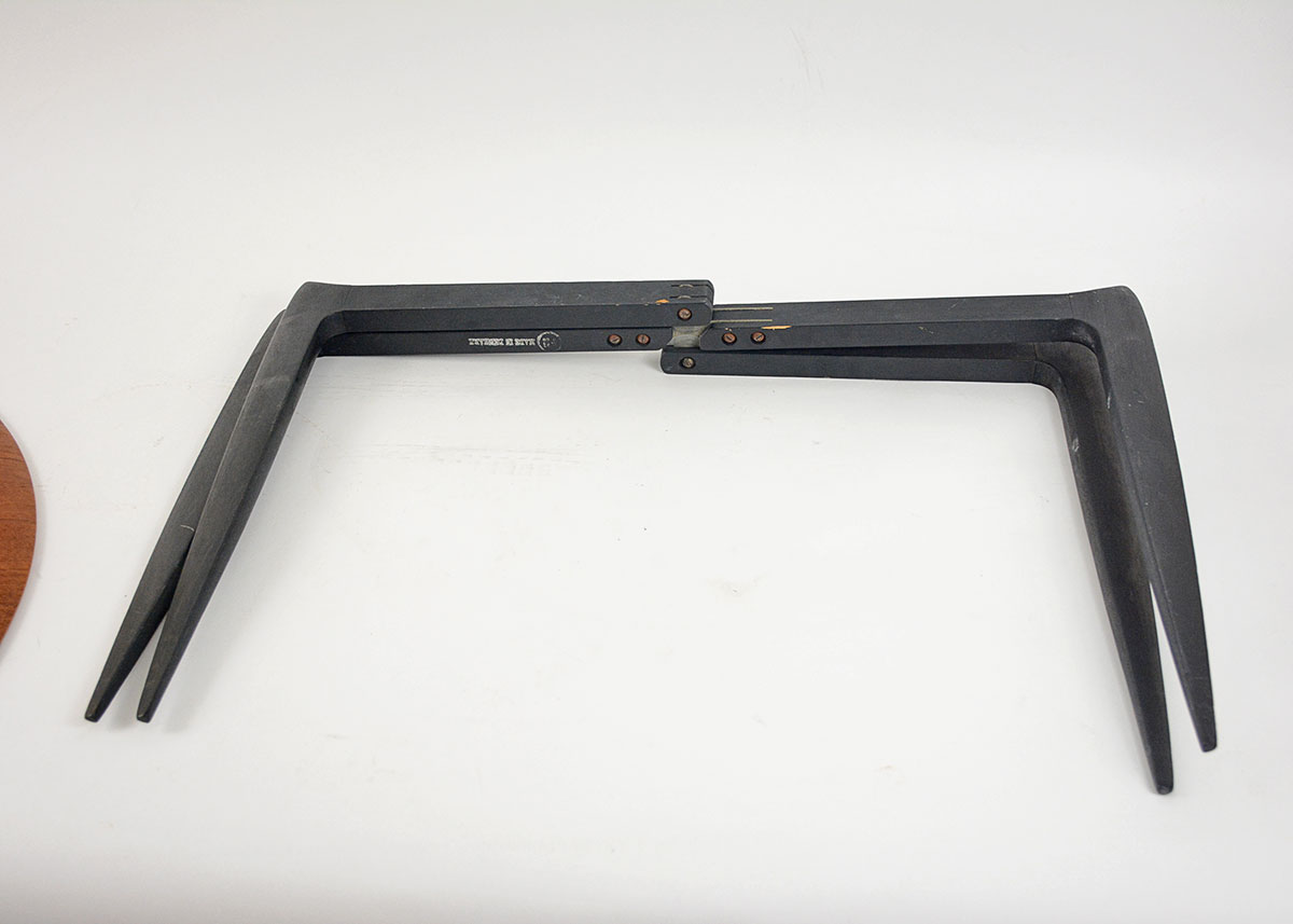 Mid Century Modern Fritz Hansen Teak Tray Folding Table