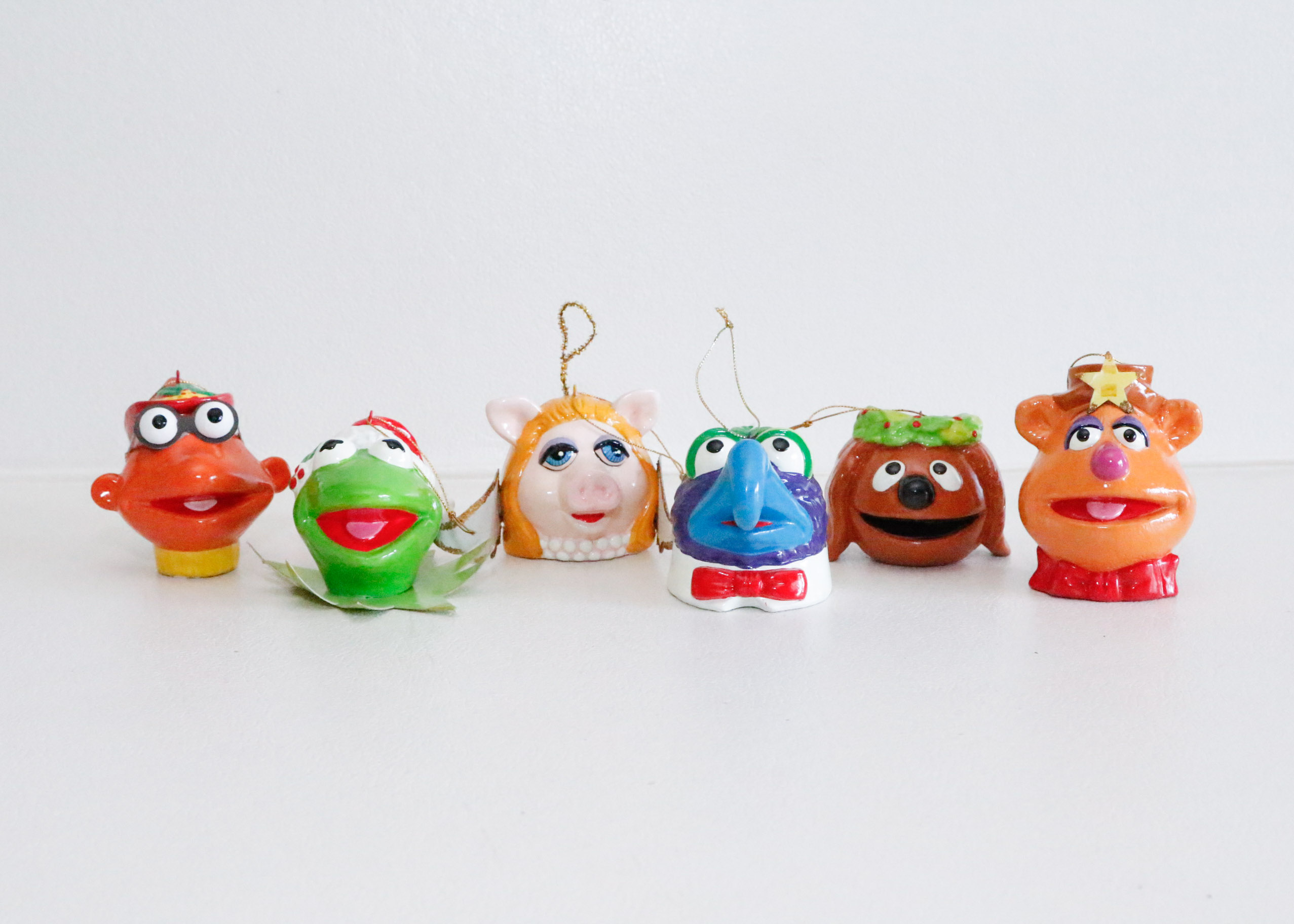 1979 Henson Assoc. "The Muppets" Christmas Ornaments - Set of Six